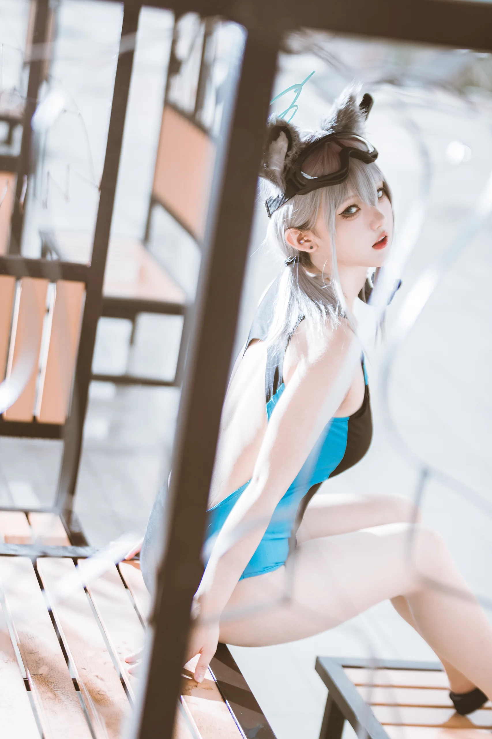 Mercurius i 露 蔚蓝档案 砂狼白子 水着 15P