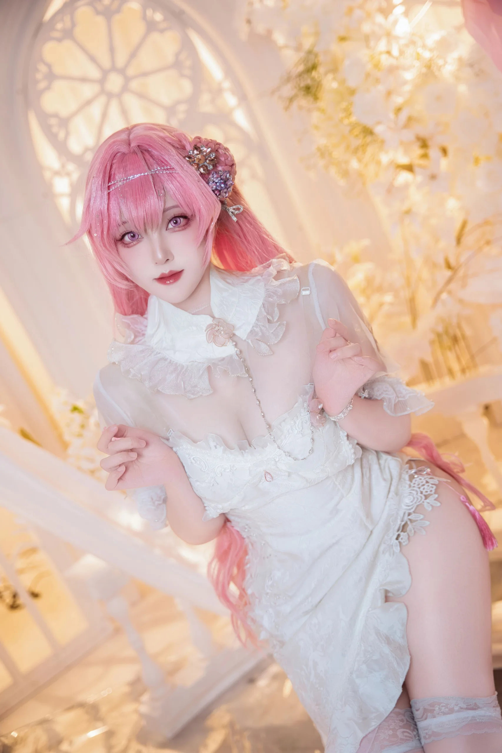Natsuko夏夏子 NIKKE 胜利女神 桃乐丝旗袍 78P - 第14张写真大图