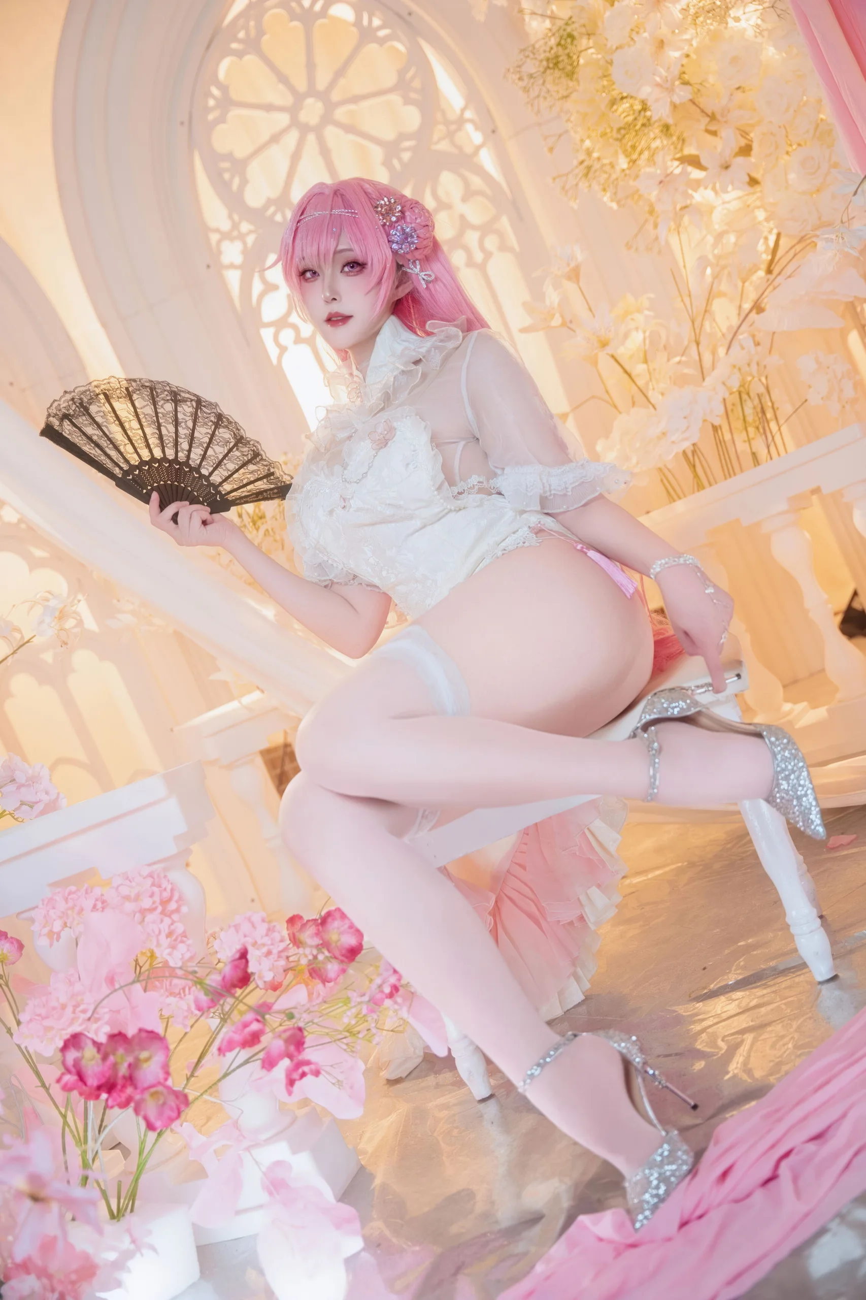 Natsuko夏夏子 NIKKE 胜利女神 桃乐丝旗袍 78P - 第15张写真大图