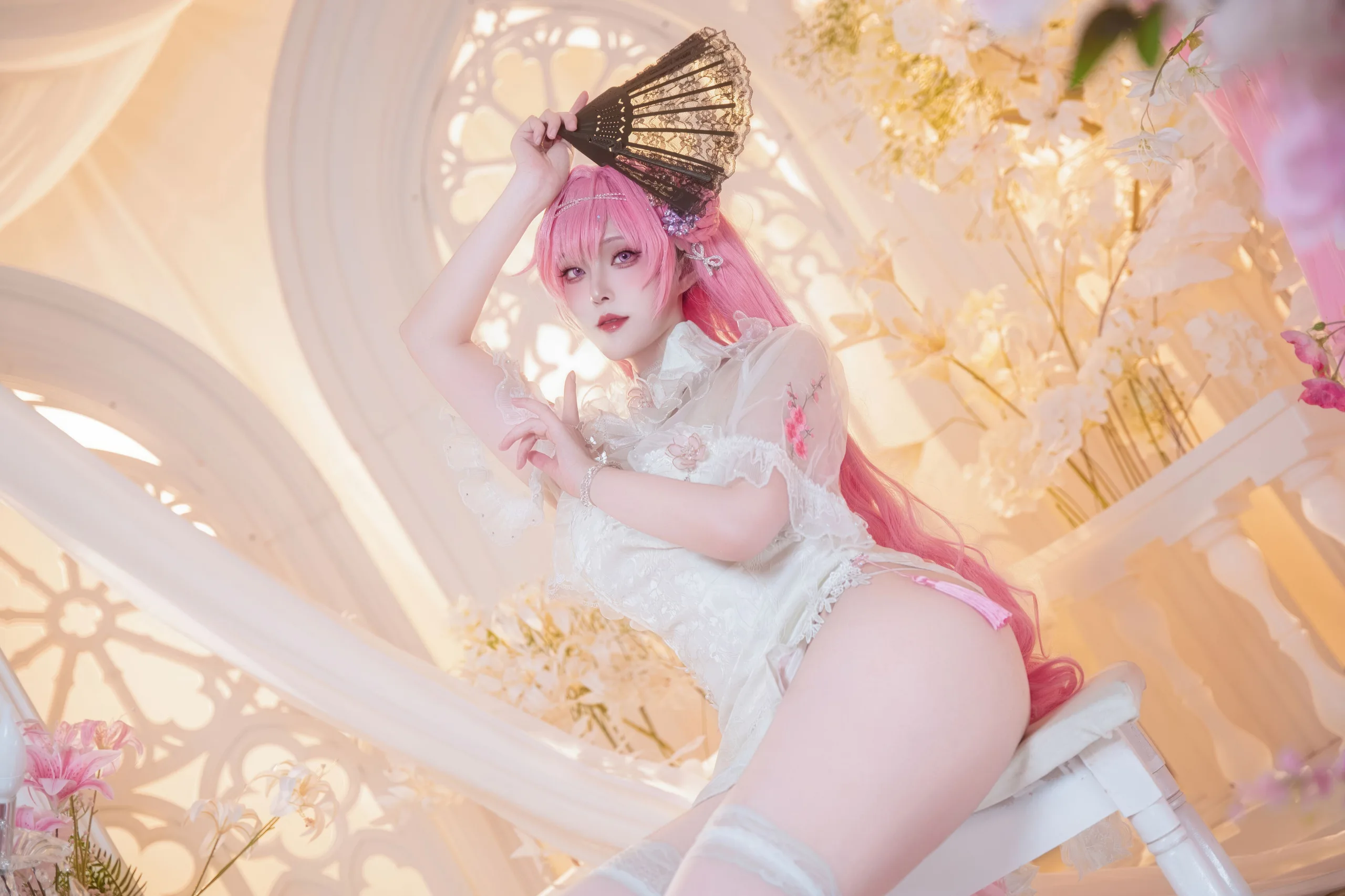 Natsuko夏夏子 NIKKE 胜利女神 桃乐丝旗袍 78P - 第16张写真大图