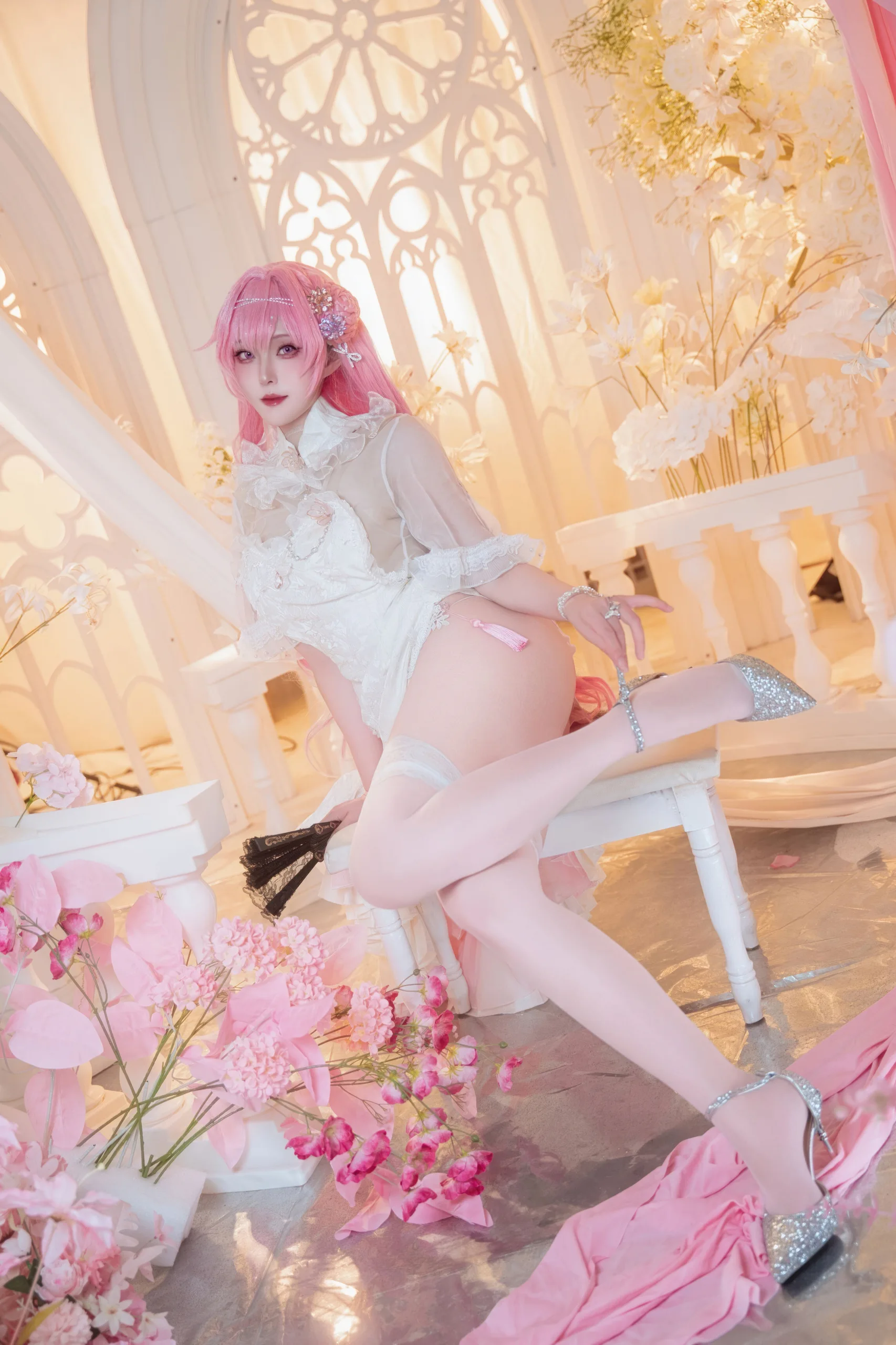 Natsuko夏夏子 NIKKE 胜利女神 桃乐丝旗袍 78P - 第17张写真大图