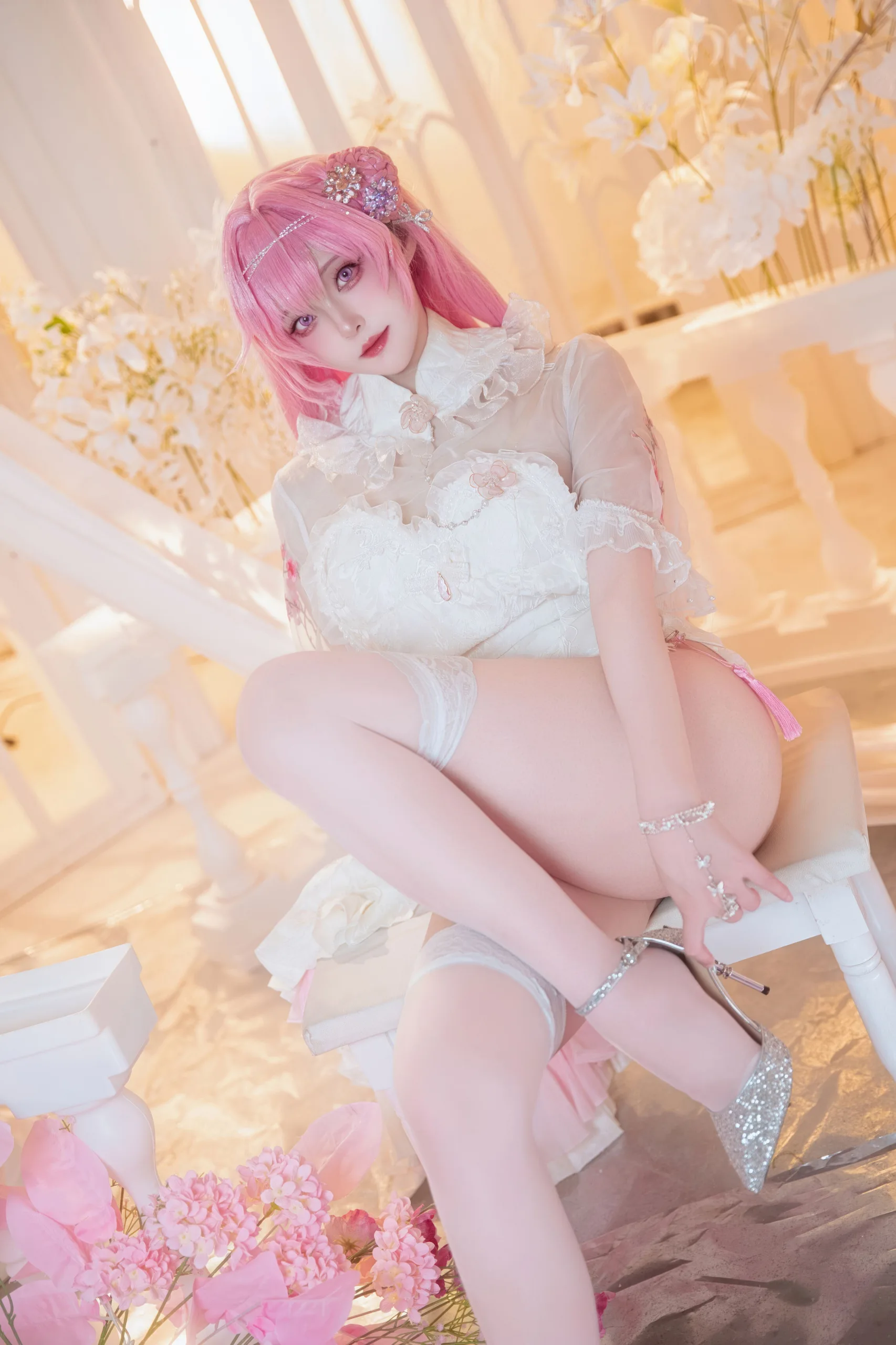Natsuko夏夏子 NIKKE 胜利女神 桃乐丝旗袍 78P - 第19张写真大图