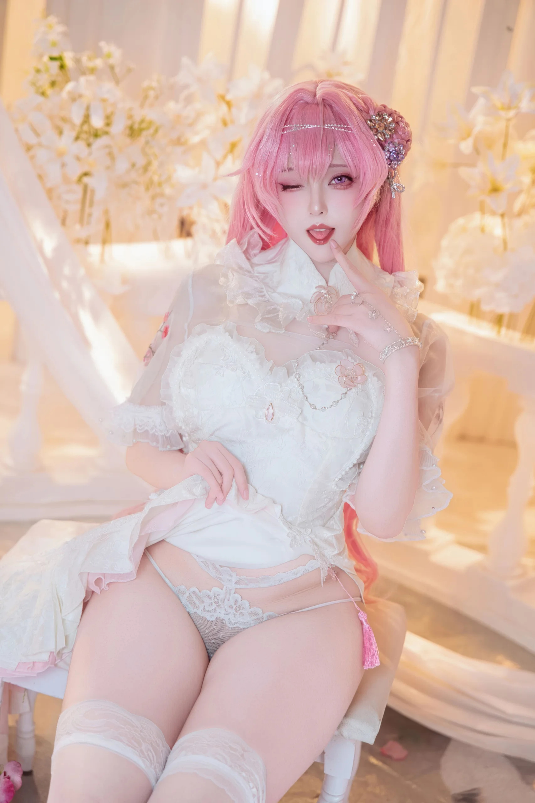 Natsuko夏夏子 NIKKE 胜利女神 桃乐丝旗袍 78P - 第20张写真大图
