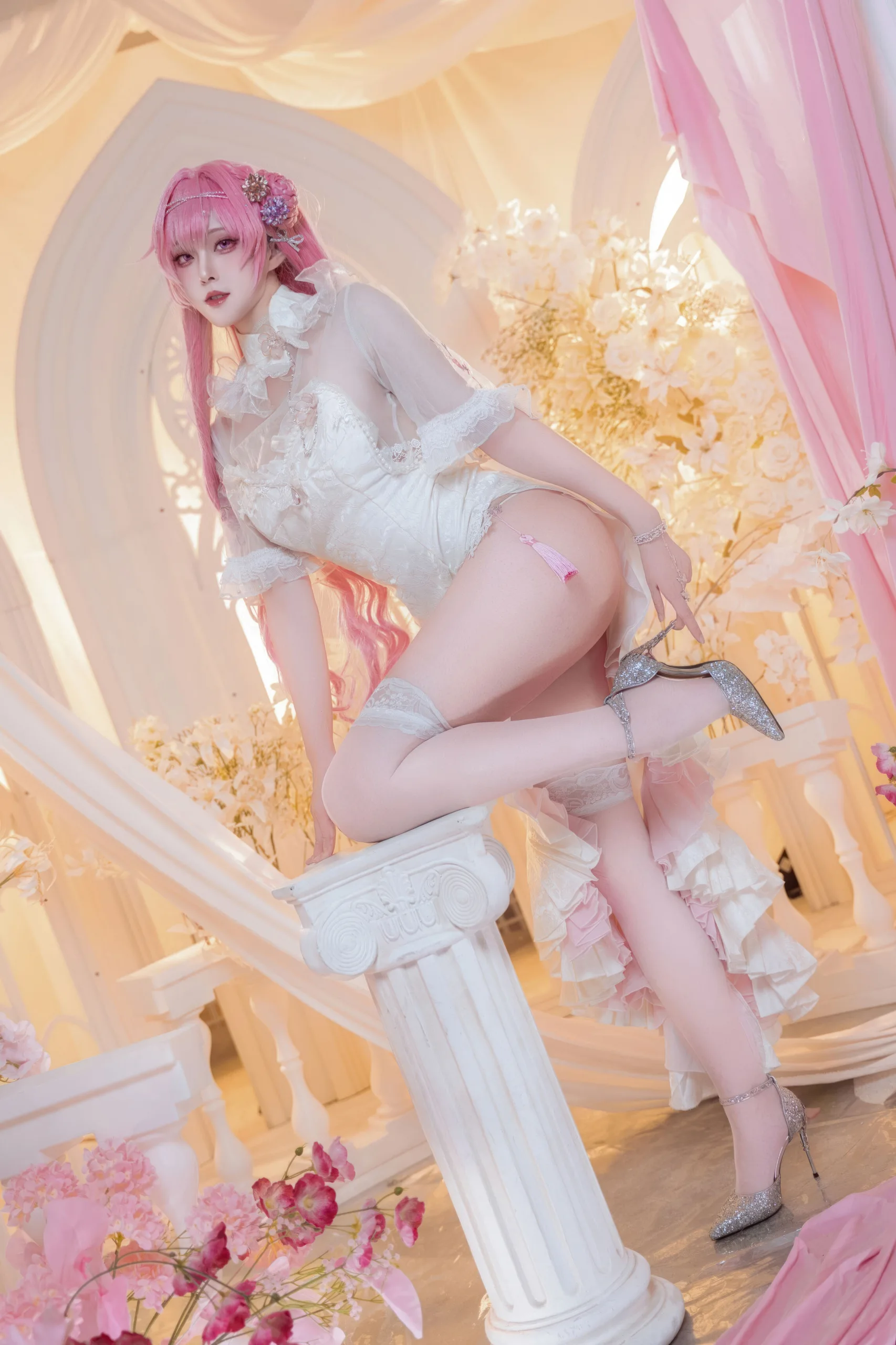 Natsuko夏夏子 NIKKE 胜利女神 桃乐丝旗袍 78P - 第23张写真大图
