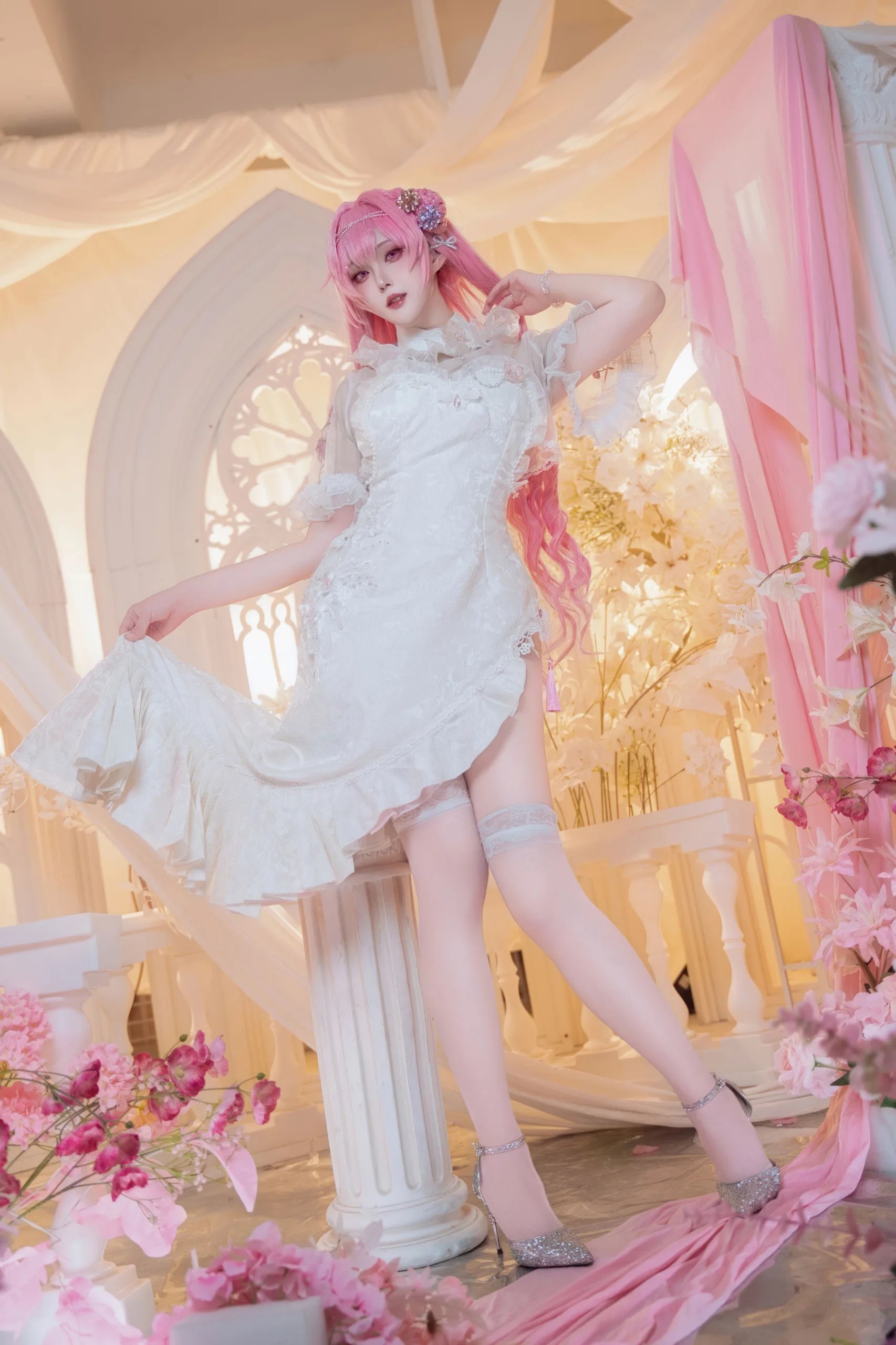 Natsuko夏夏子 NIKKE 胜利女神 桃乐丝旗袍 78P - 第56张写真大图