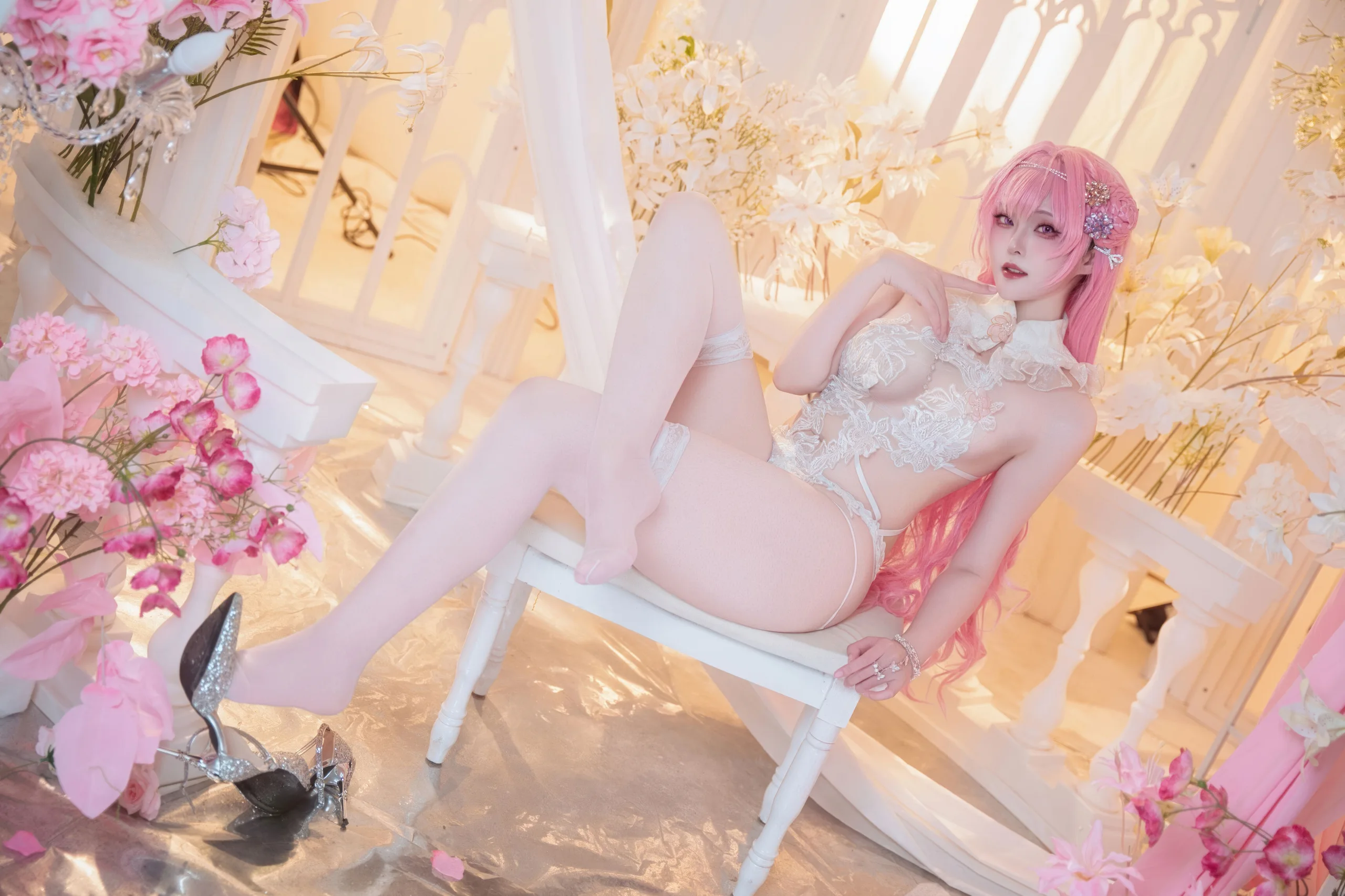 Natsuko夏夏子 NIKKE 胜利女神 桃乐丝旗袍 78P - 第65张写真大图