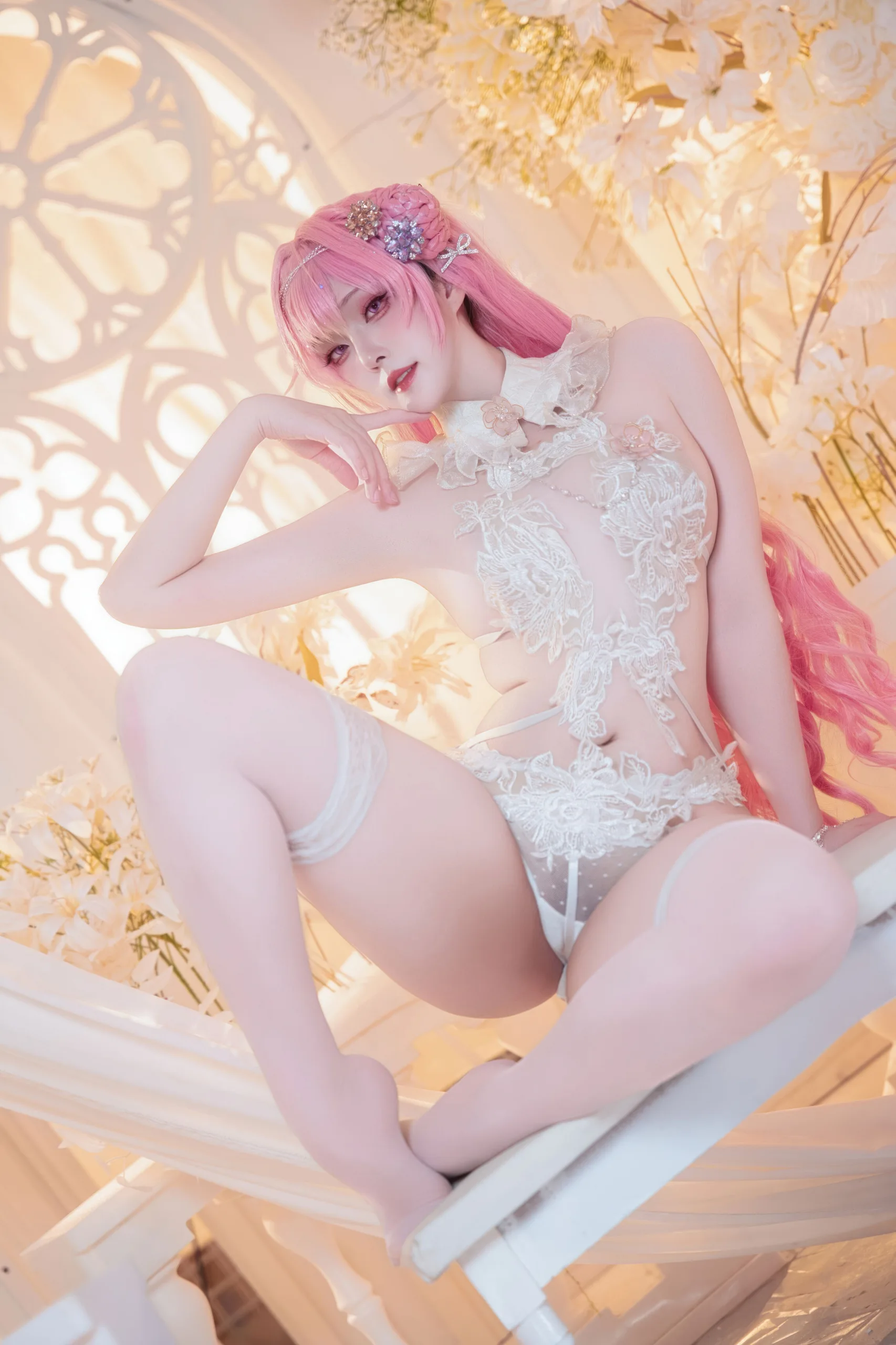 Natsuko夏夏子 NIKKE 胜利女神 桃乐丝旗袍 78P - 第69张写真大图