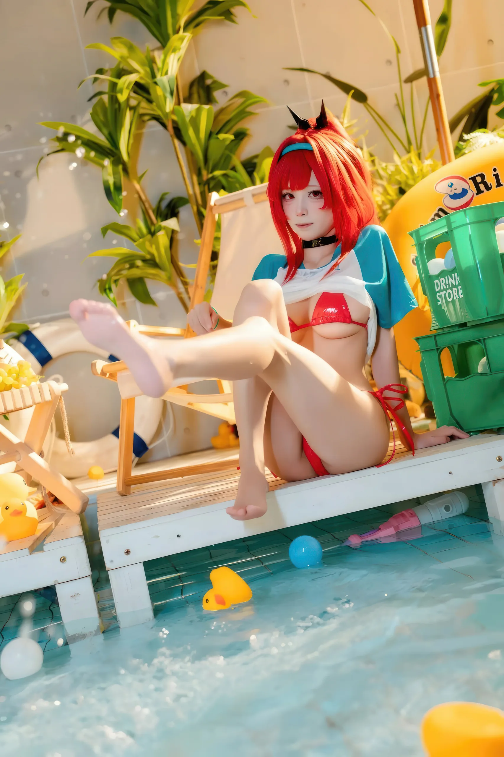 三无人型 胜利女神 拉毗泳装·红色风情 32P - 第31张写真大图