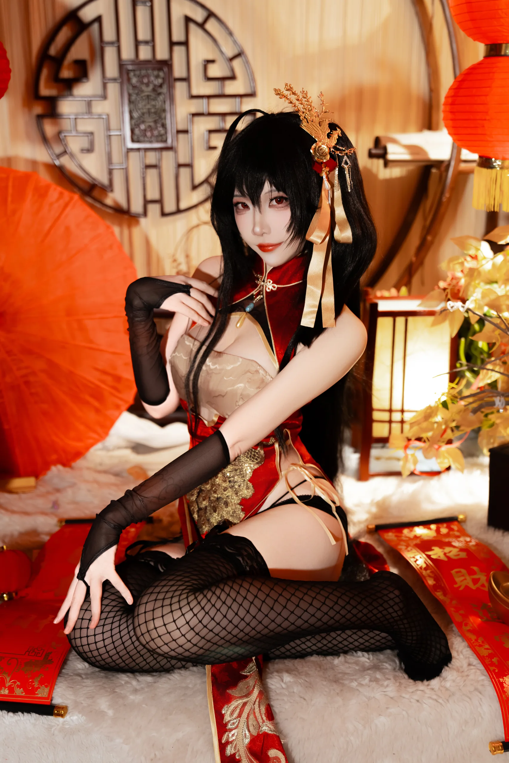二佐Nisa 碧蓝航线 大凤旗袍 38P - 第3张写真大图