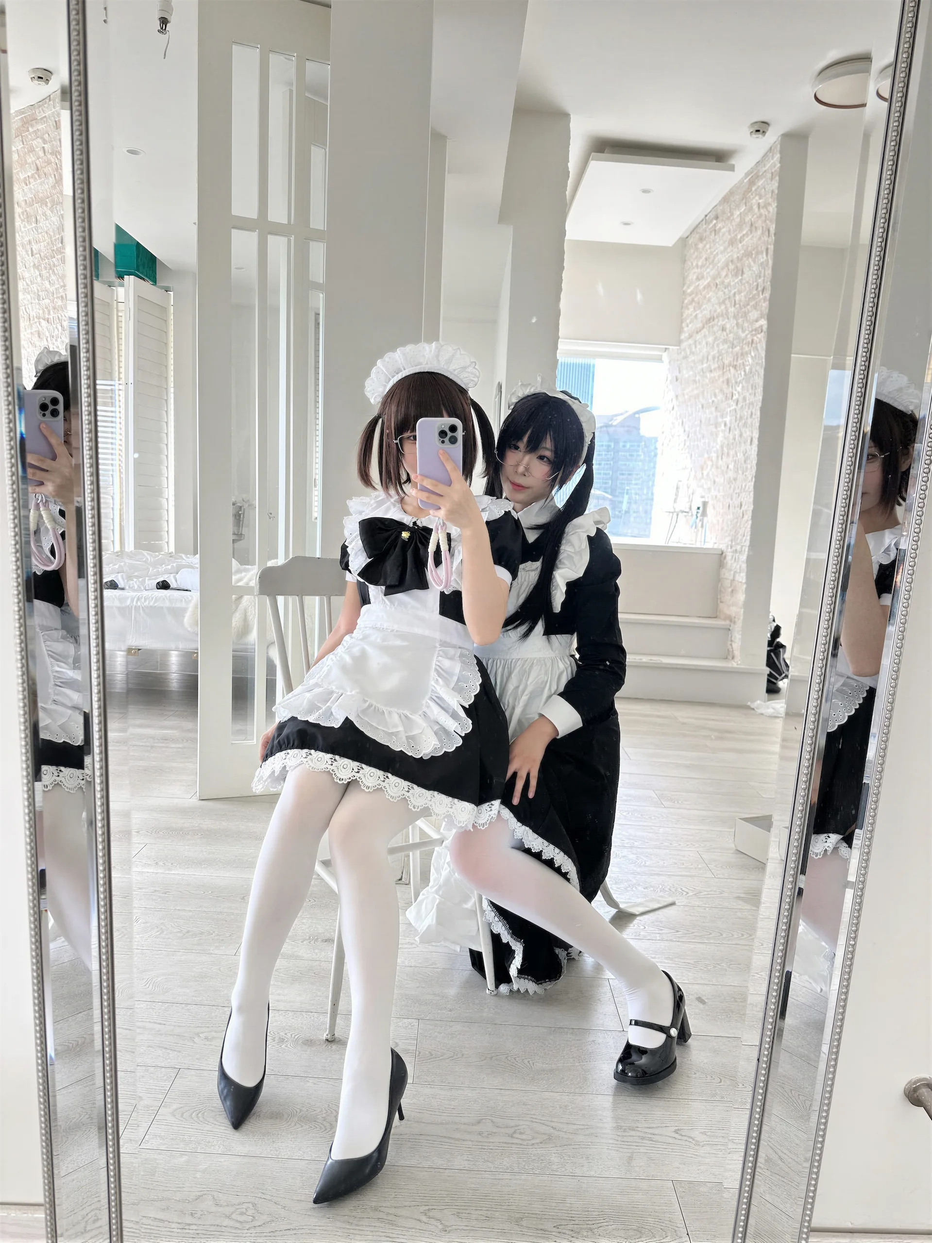 十万珍吱伏特&轩萧学姐 双人女仆 110P - 第109张写真大图