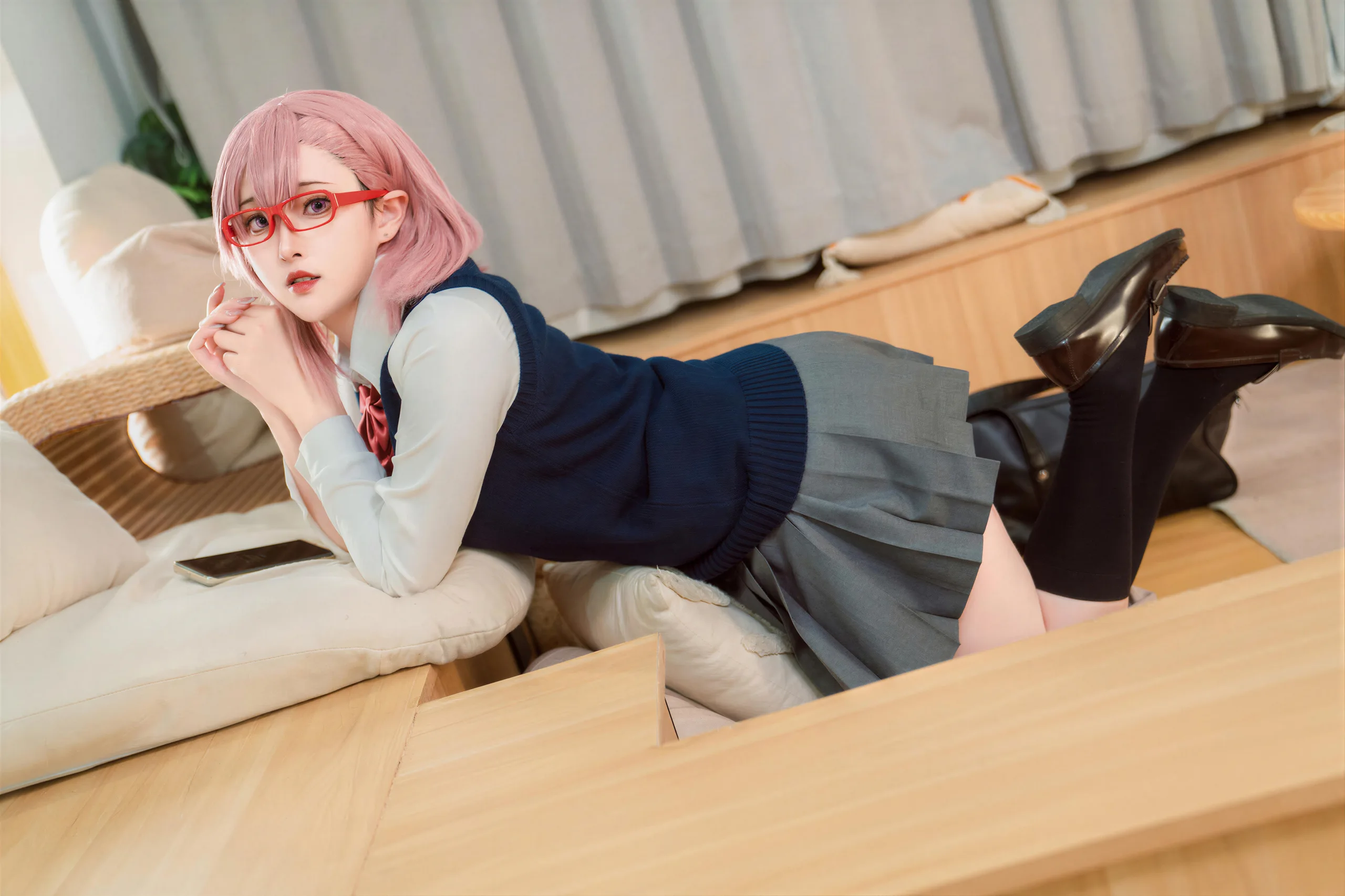 Natsuko夏夏子 2 5次元的诱惑 天乃莉莉纱校服25P 104 1M - 第13张写真大图