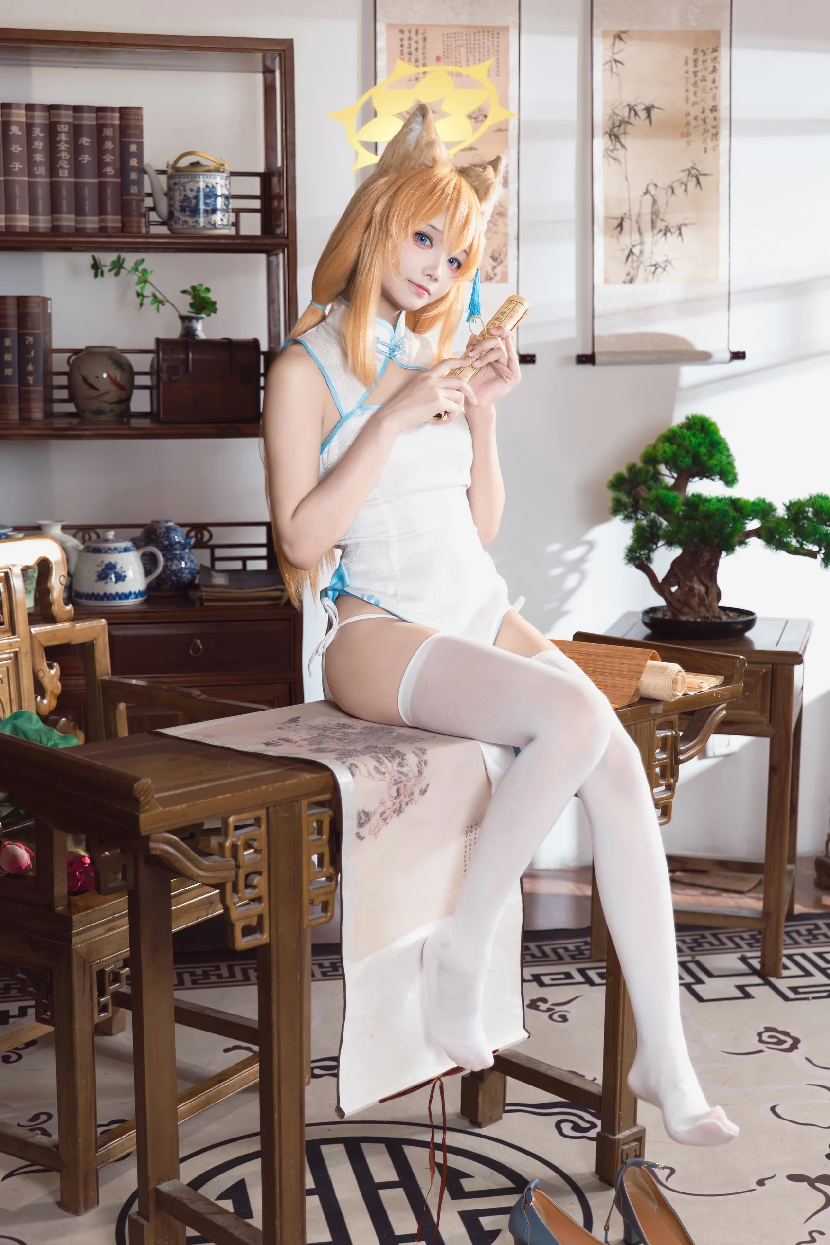 艾西Aiwest 蔚蓝档案 伊落玛丽旗袍 - 第10张写真大图