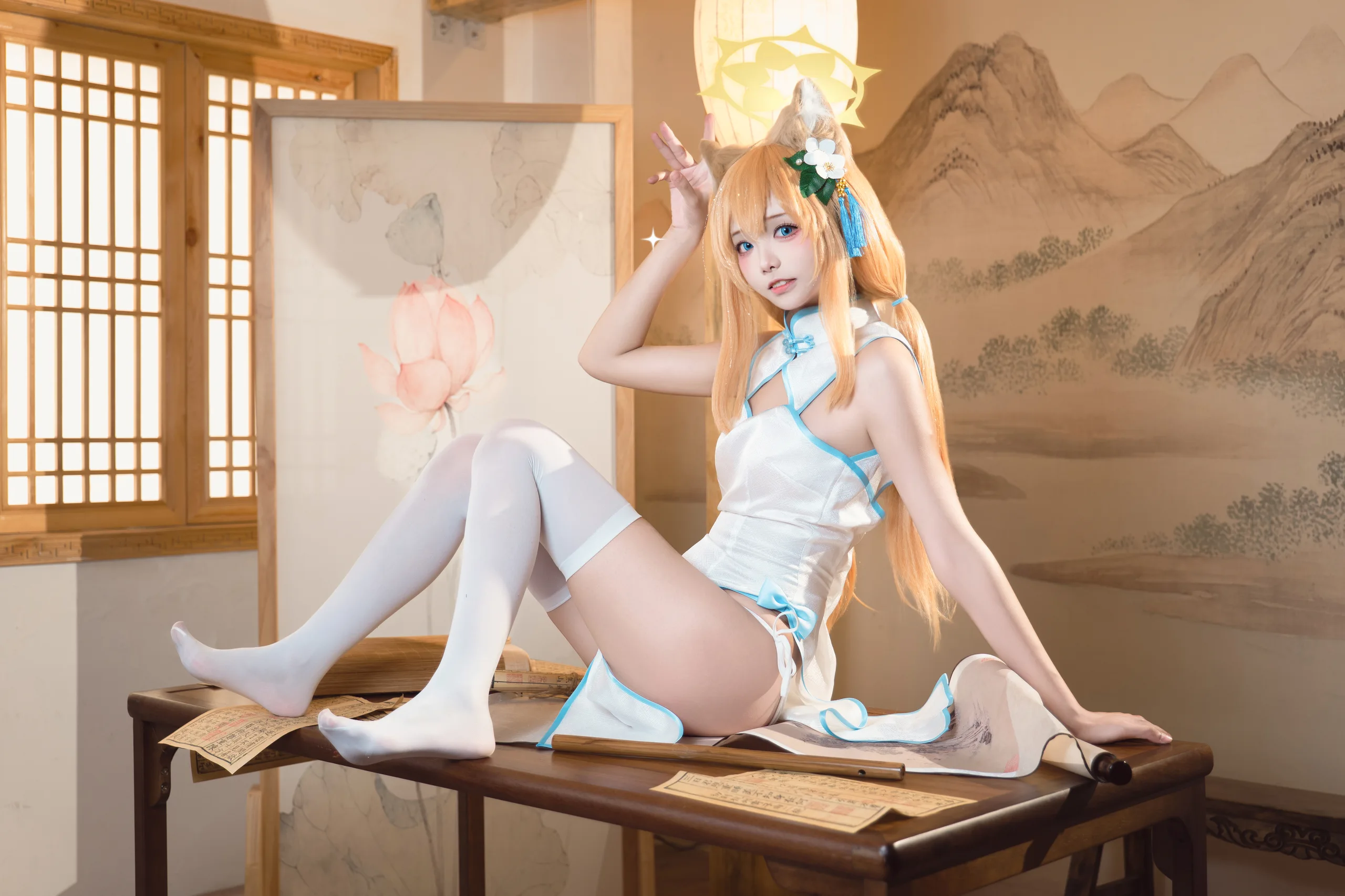 艾西Aiwest 蔚蓝档案 伊落玛丽旗袍 - 第16张写真大图