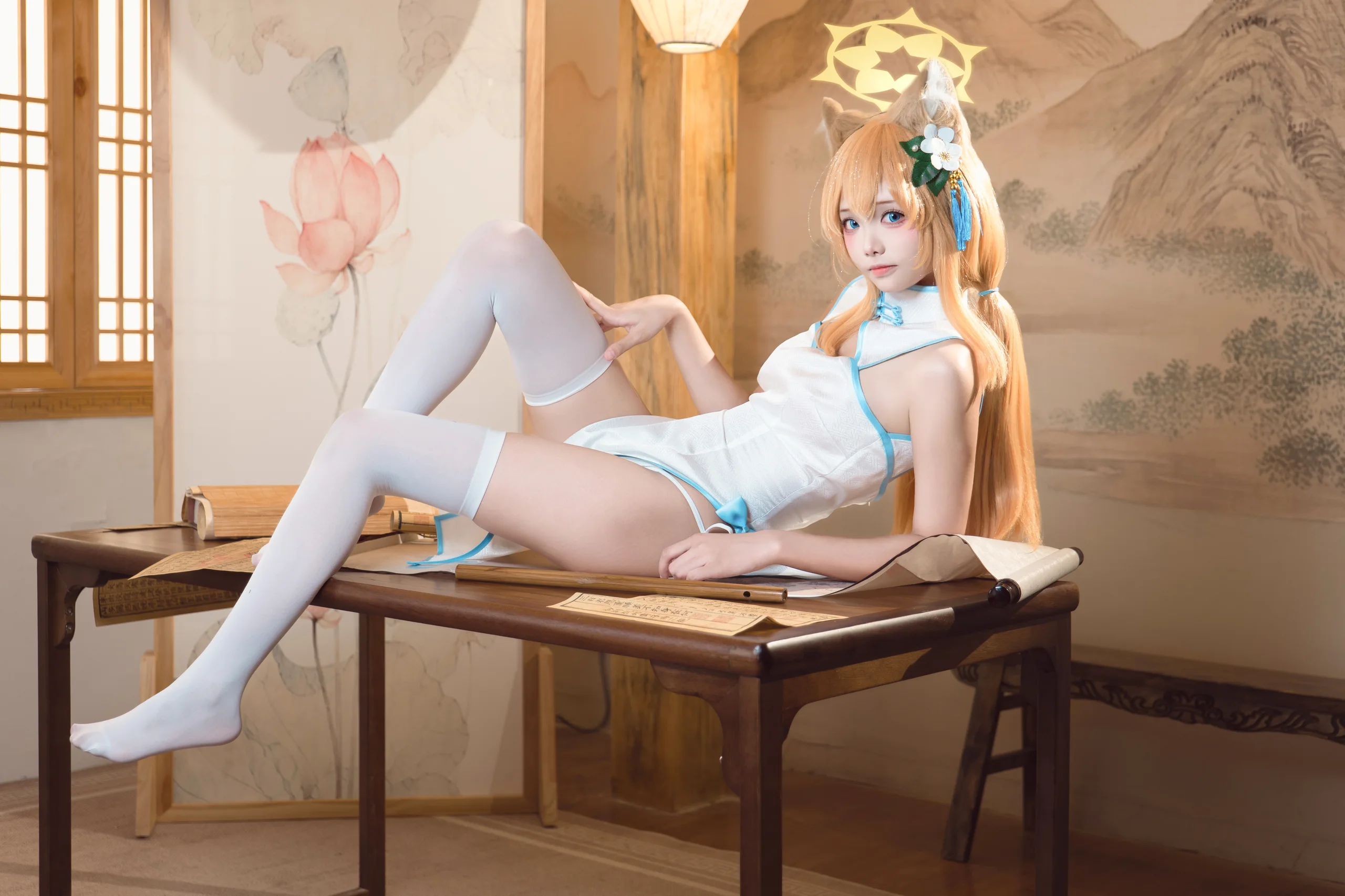 艾西Aiwest 蔚蓝档案 伊落玛丽旗袍 - 第17张写真大图