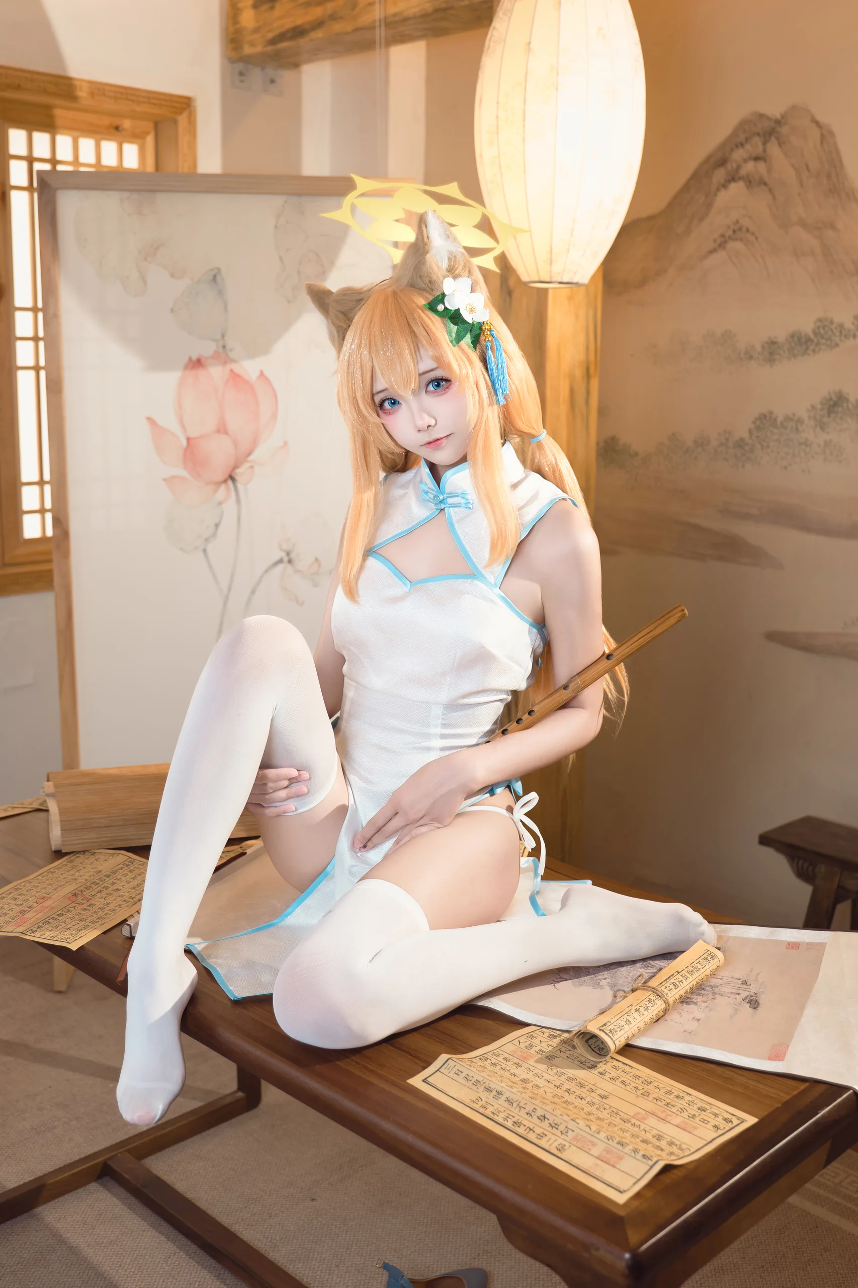艾西Aiwest 蔚蓝档案 伊落玛丽旗袍 - 第18张写真大图