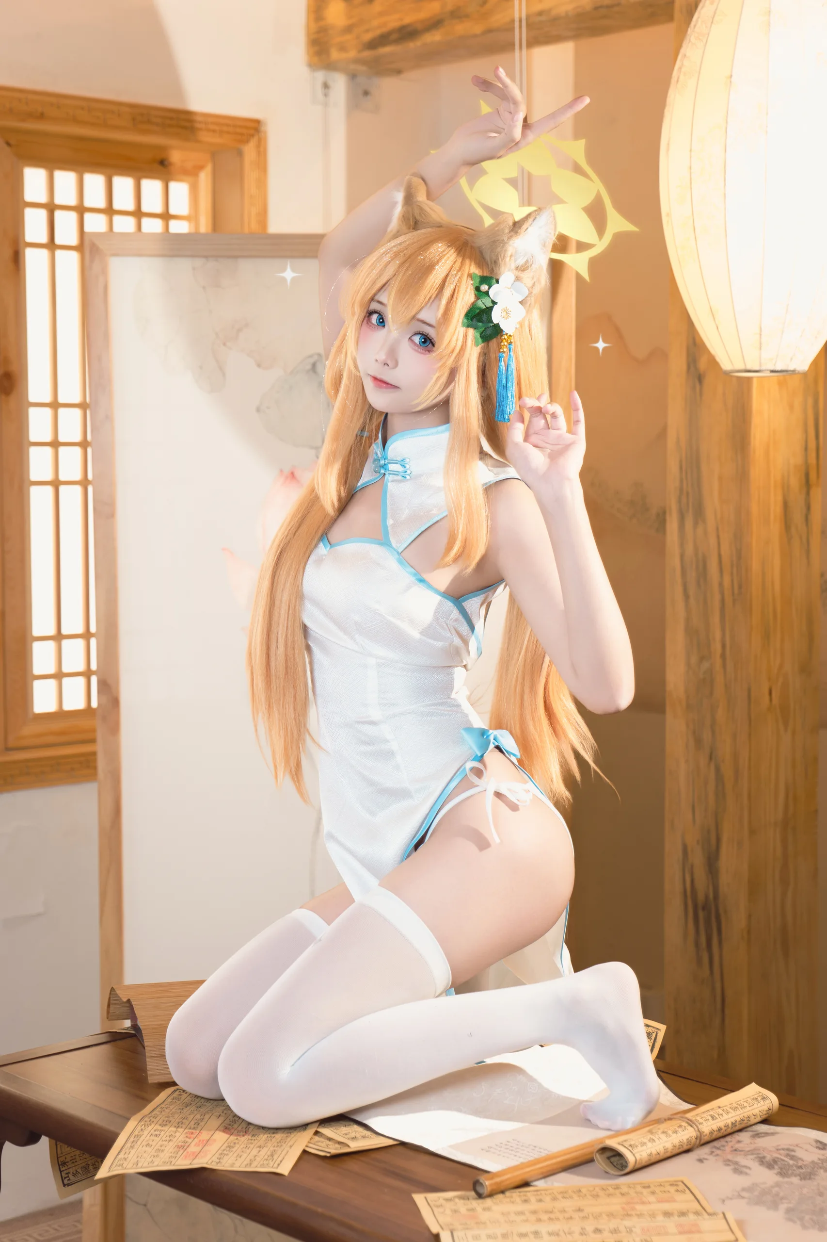 艾西Aiwest 蔚蓝档案 伊落玛丽旗袍 - 第24张写真大图