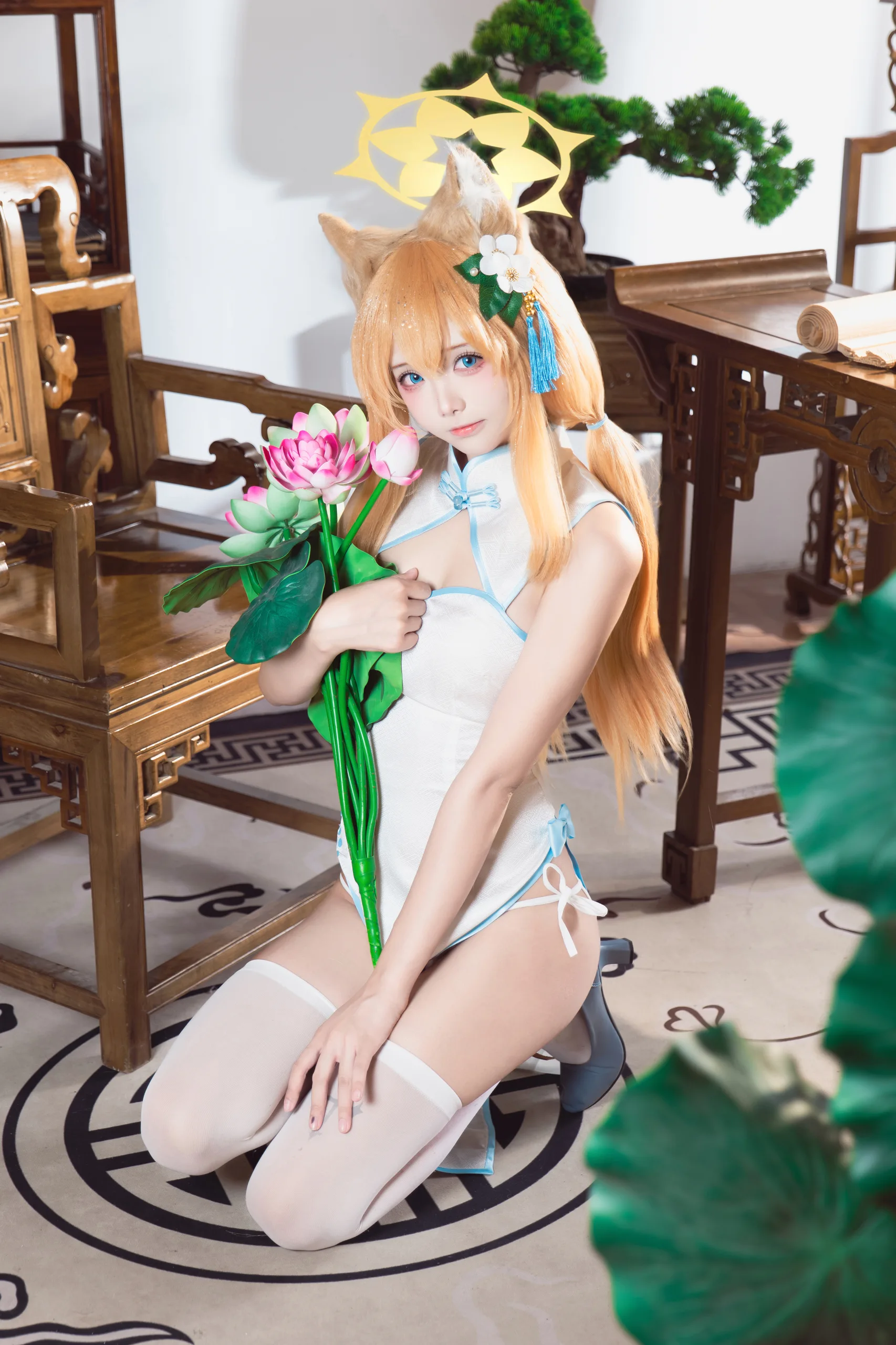 艾西Aiwest 蔚蓝档案 伊落玛丽旗袍 - 第9张写真大图