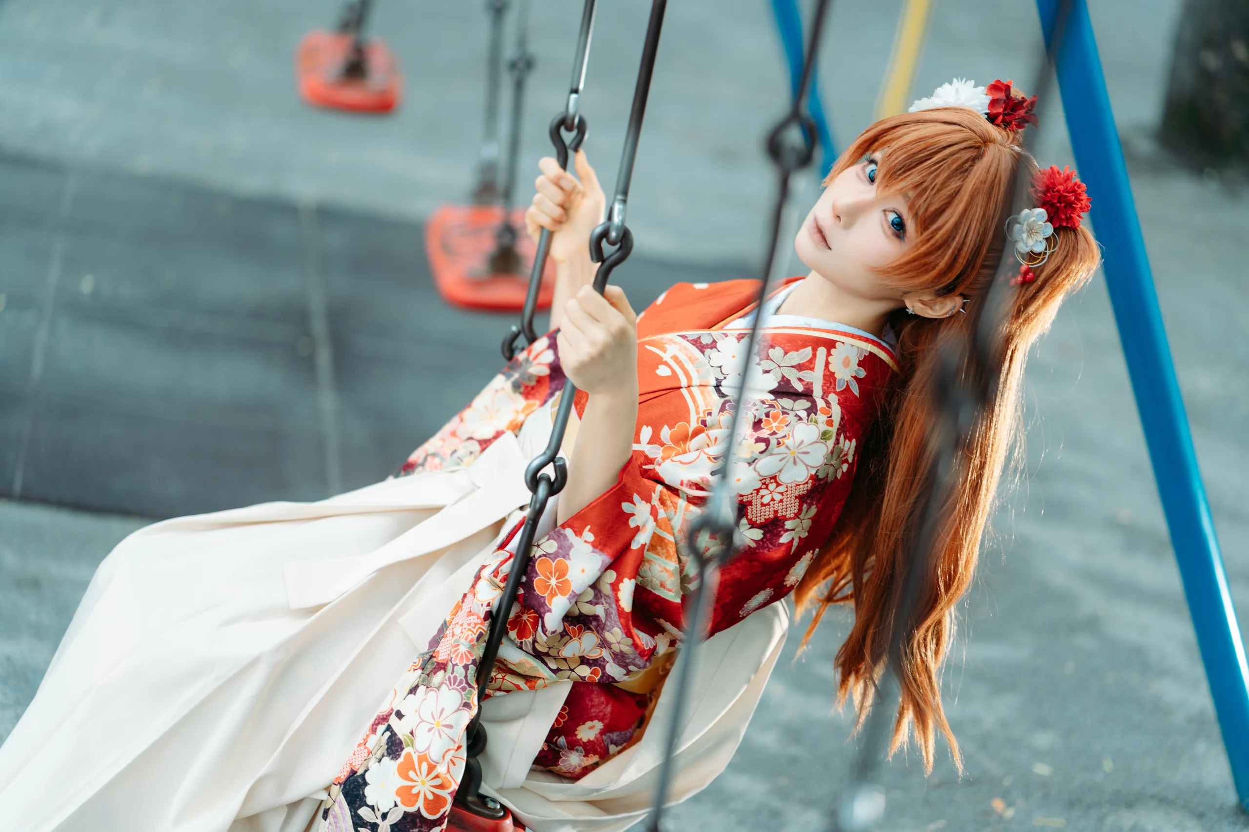 蠢沫沫 EVA明日香和服 - 第14张写真大图