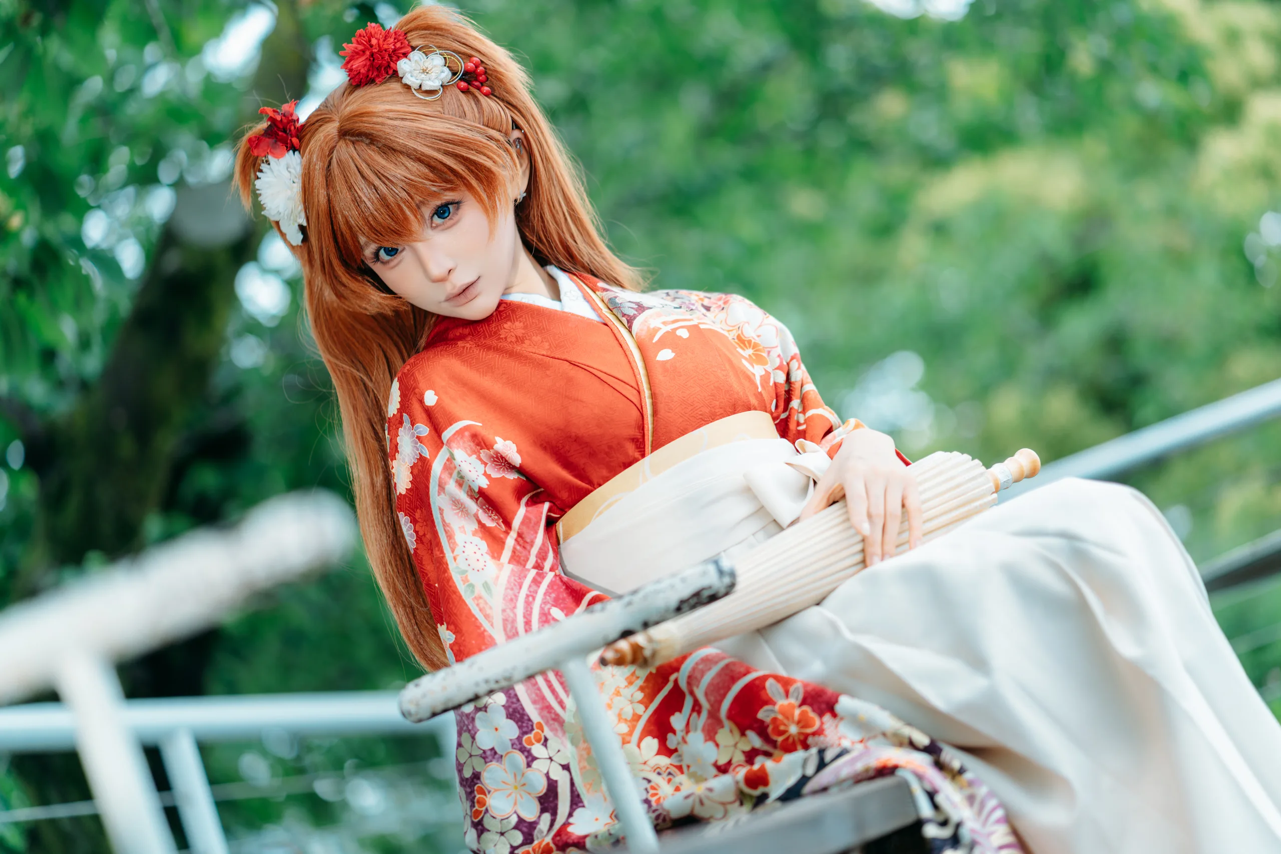 蠢沫沫 EVA明日香和服 - 第2张写真大图