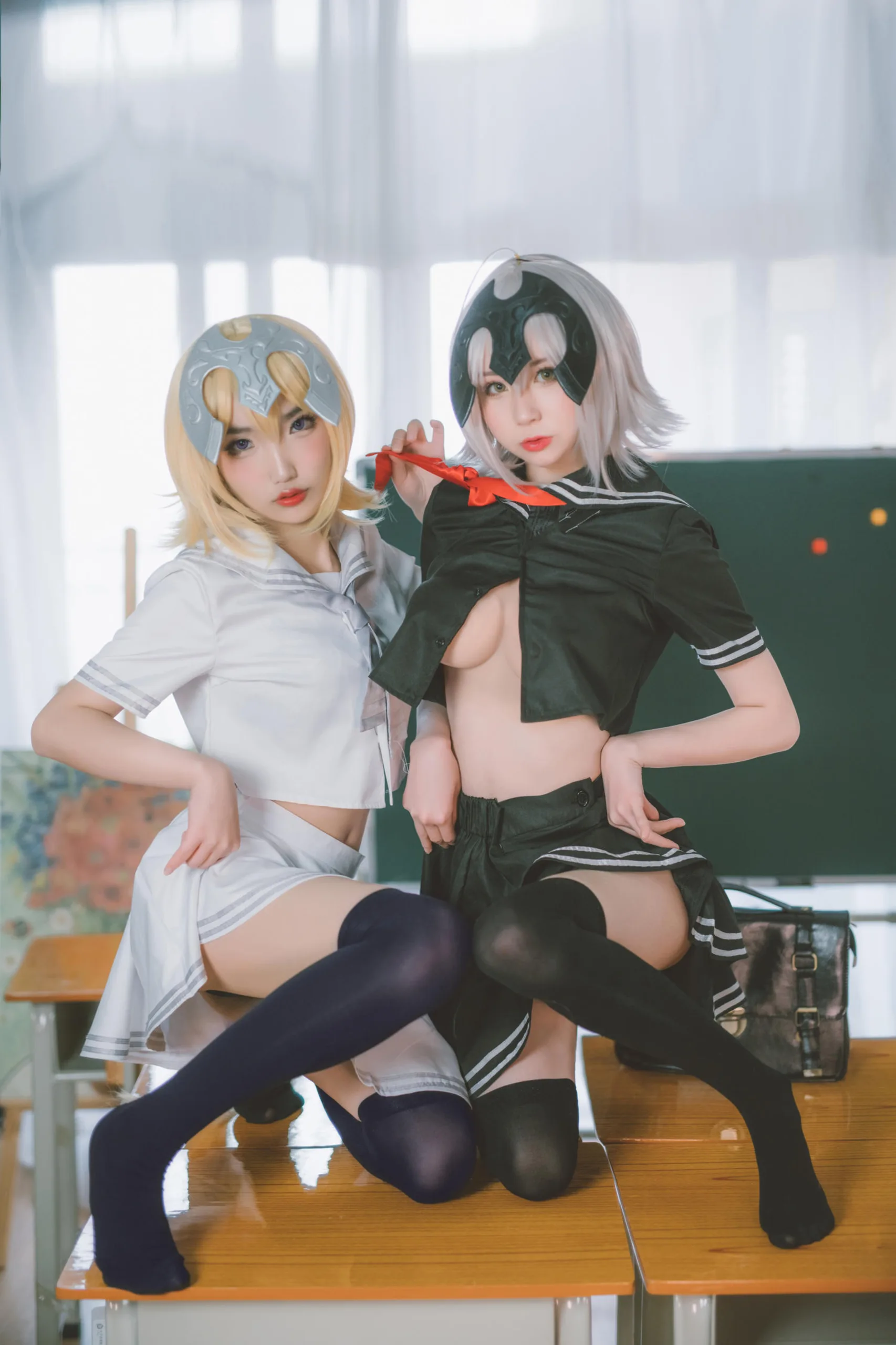 西园寺南歌 黑白贞德 JK制服 24P - 第4张写真大图