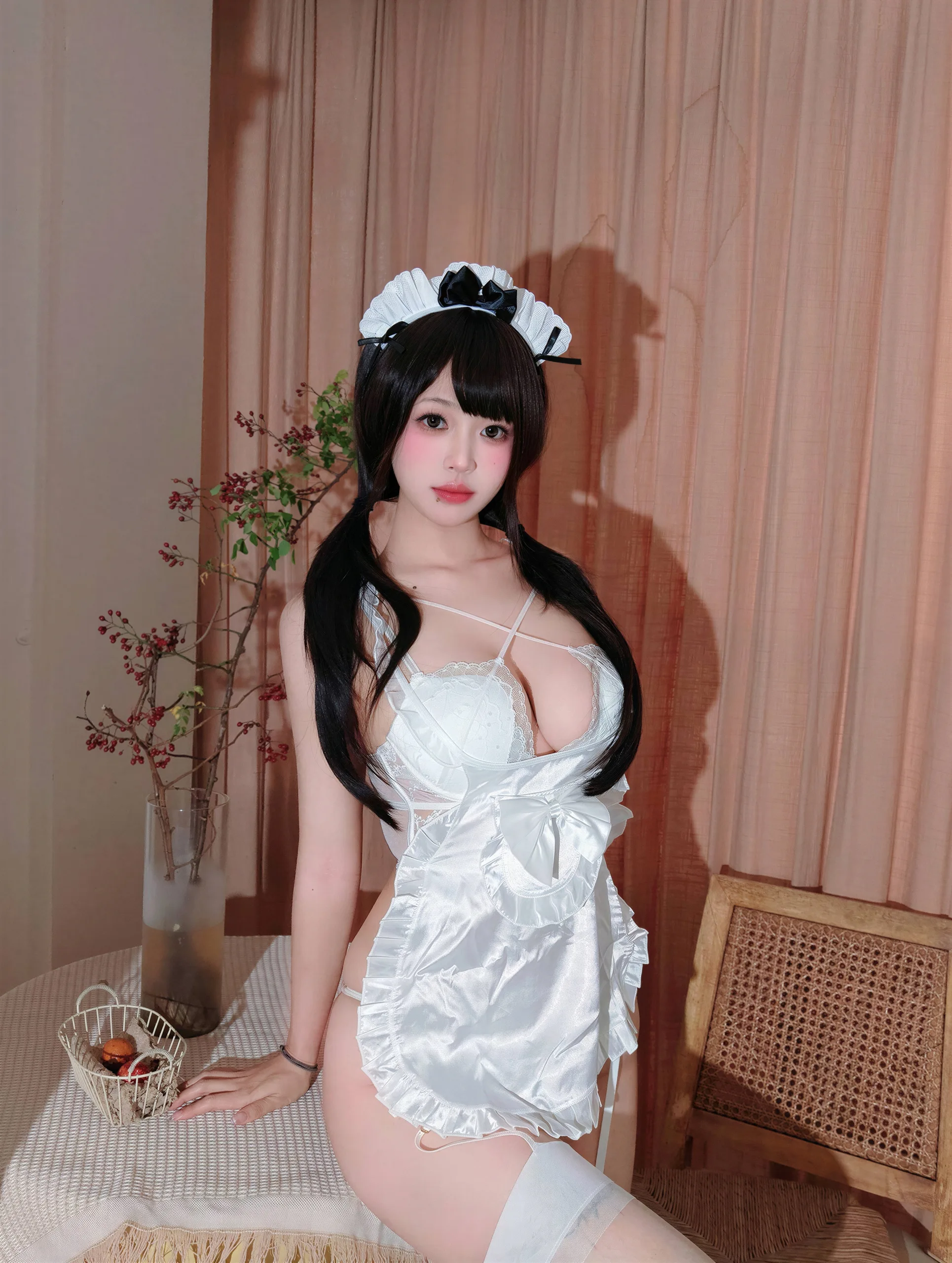 麻薯好吃 白蕾丝女仆 - 第46张写真大图