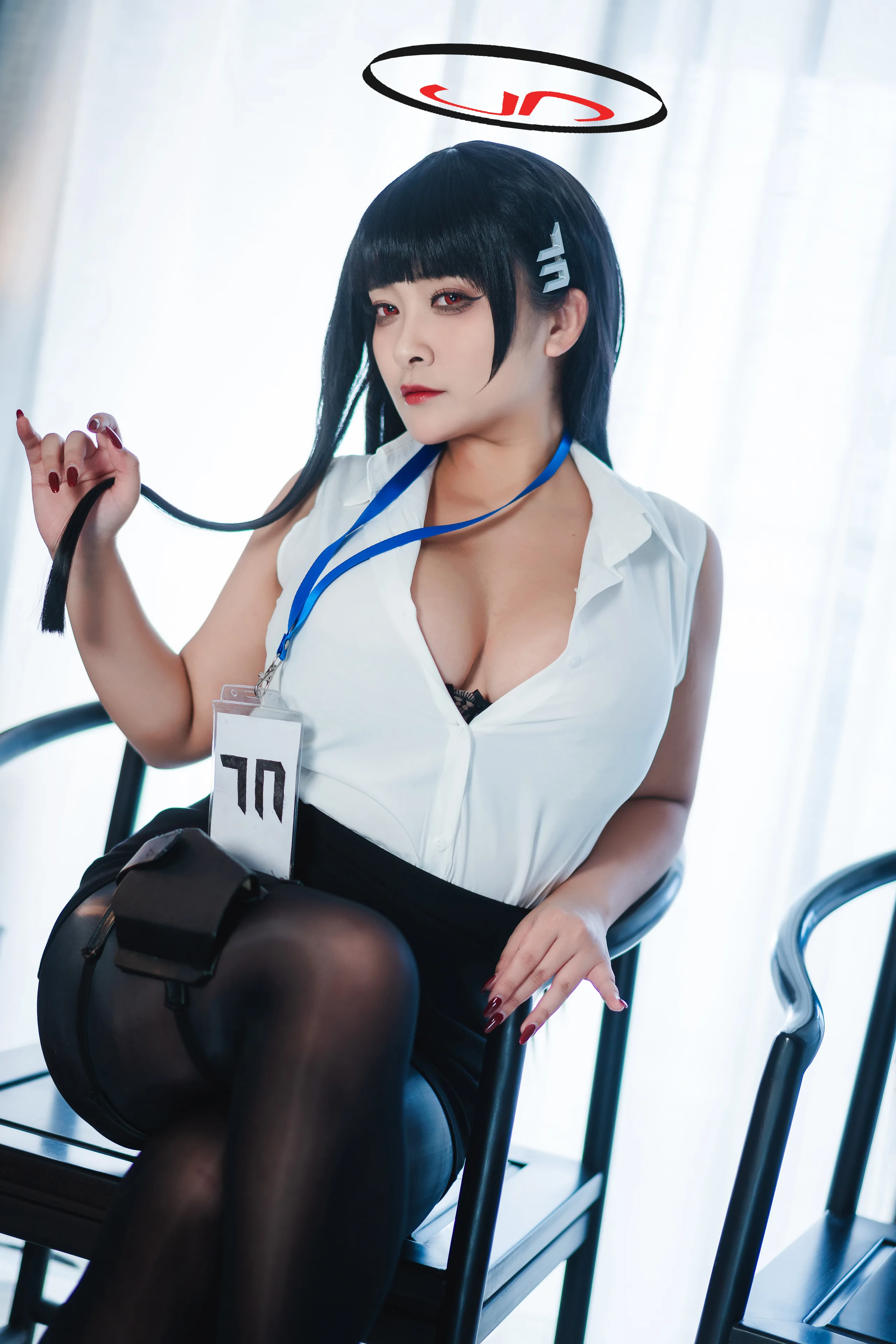 洛璃 LoLiSAMA 蔚蓝档案 调月莉音 72P - 第10张写真大图