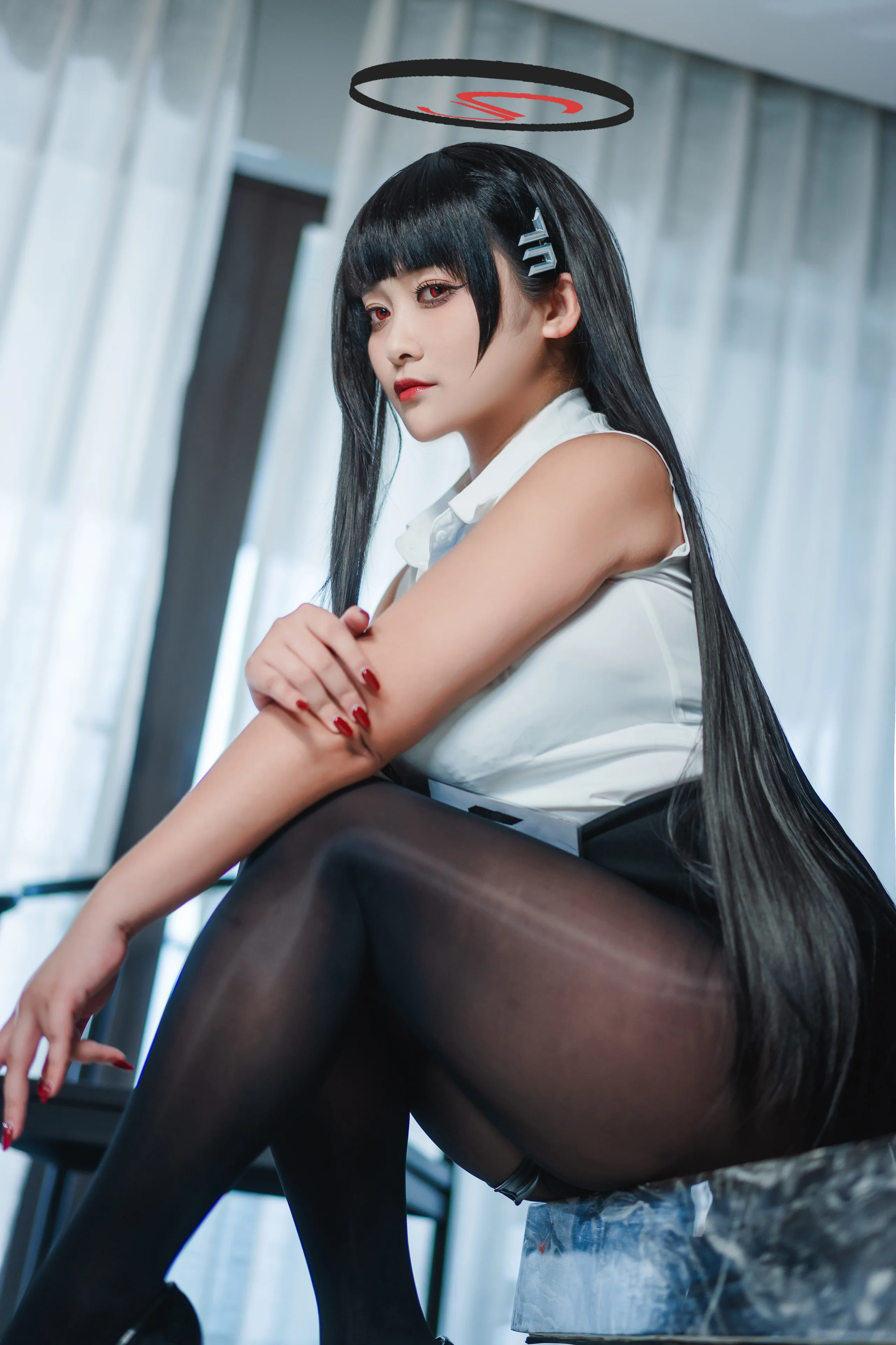 洛璃 LoLiSAMA 蔚蓝档案 调月莉音 72P - 第30张写真大图