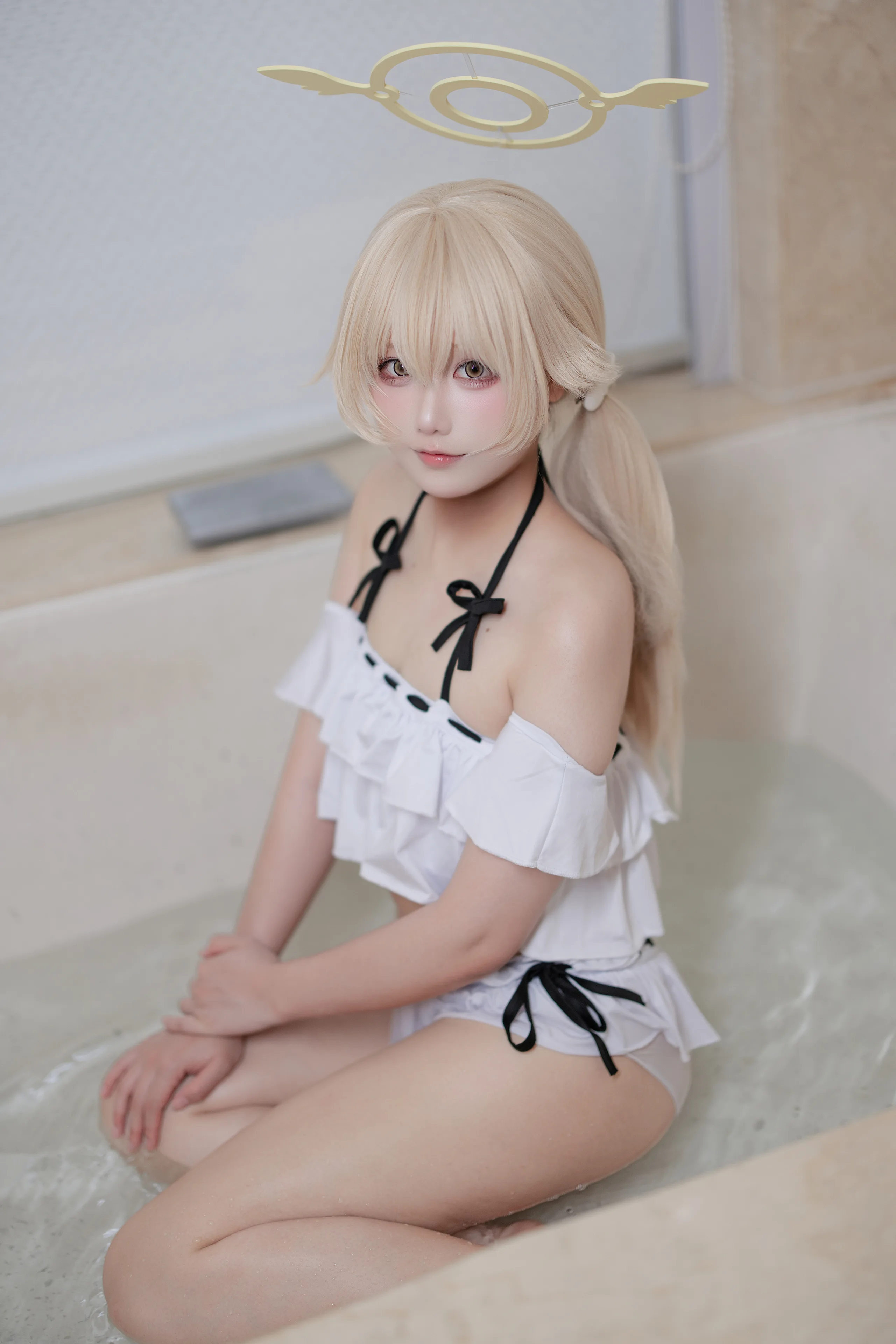 lunananya 蔚蓝档案 阿慈谷日富美泳装 26P - 第10张写真大图