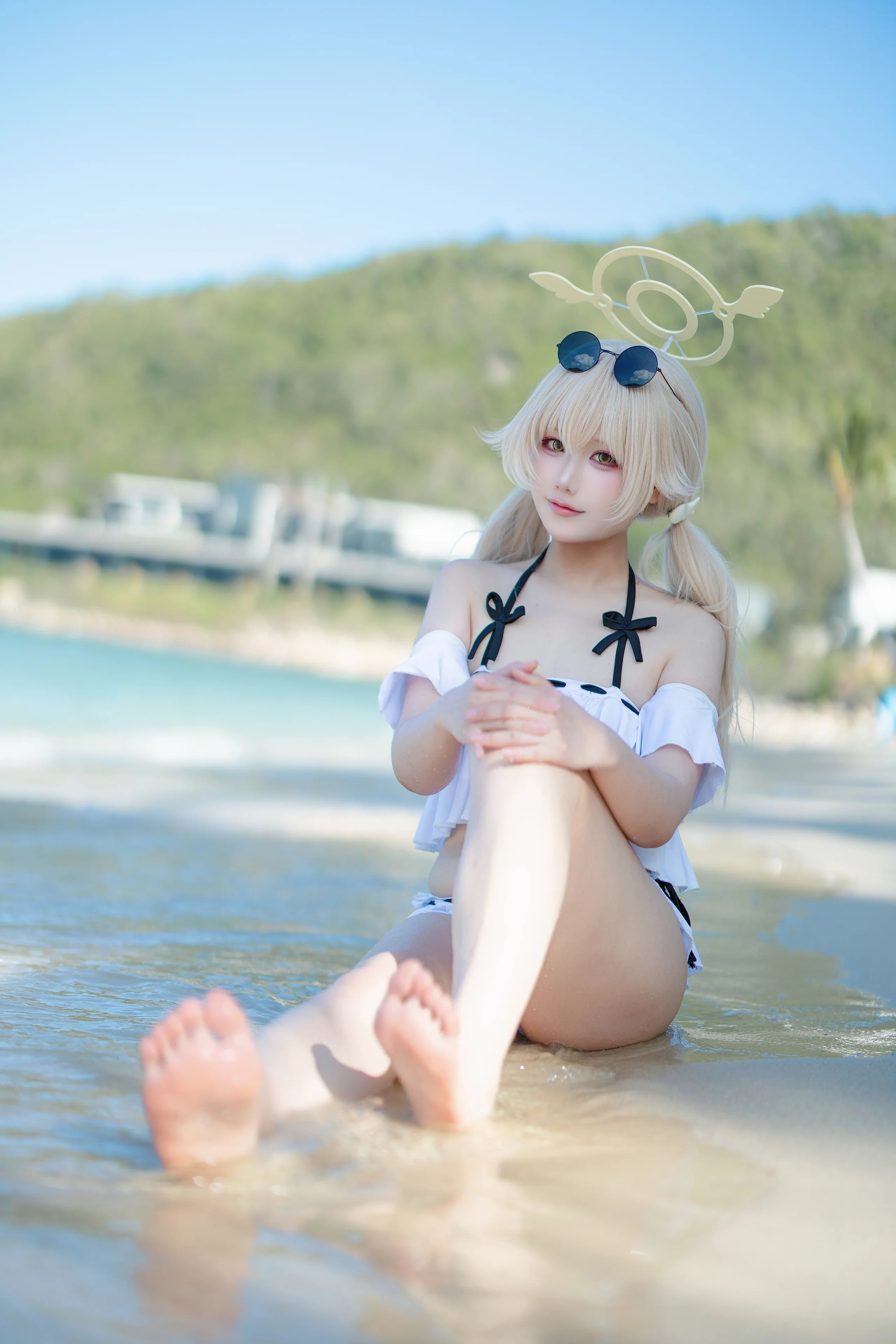 lunananya 蔚蓝档案 阿慈谷日富美泳装 26P - 第6张写真大图