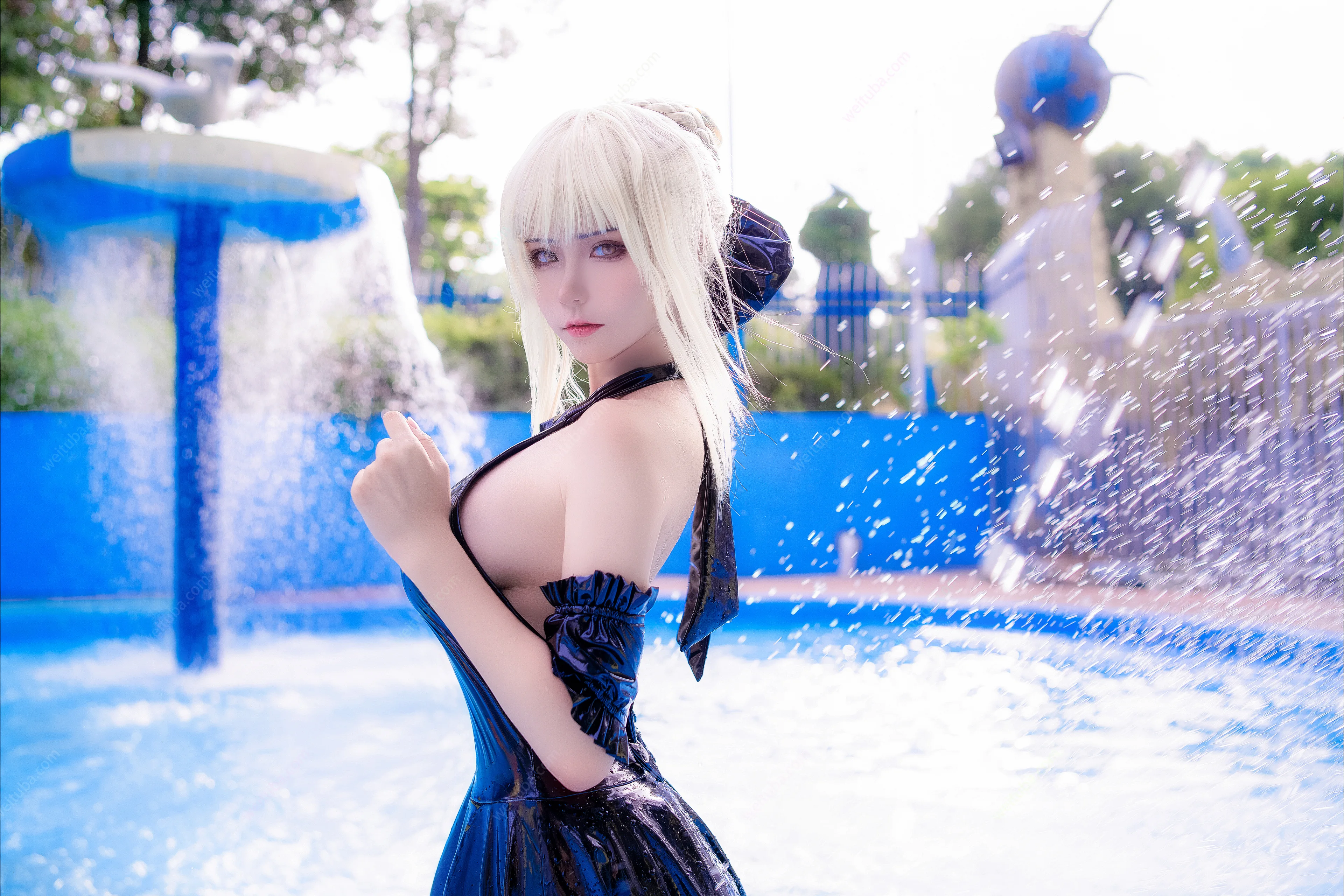 Seya狮砸 FGO 黑呆泳衣 10P - 第5张写真大图