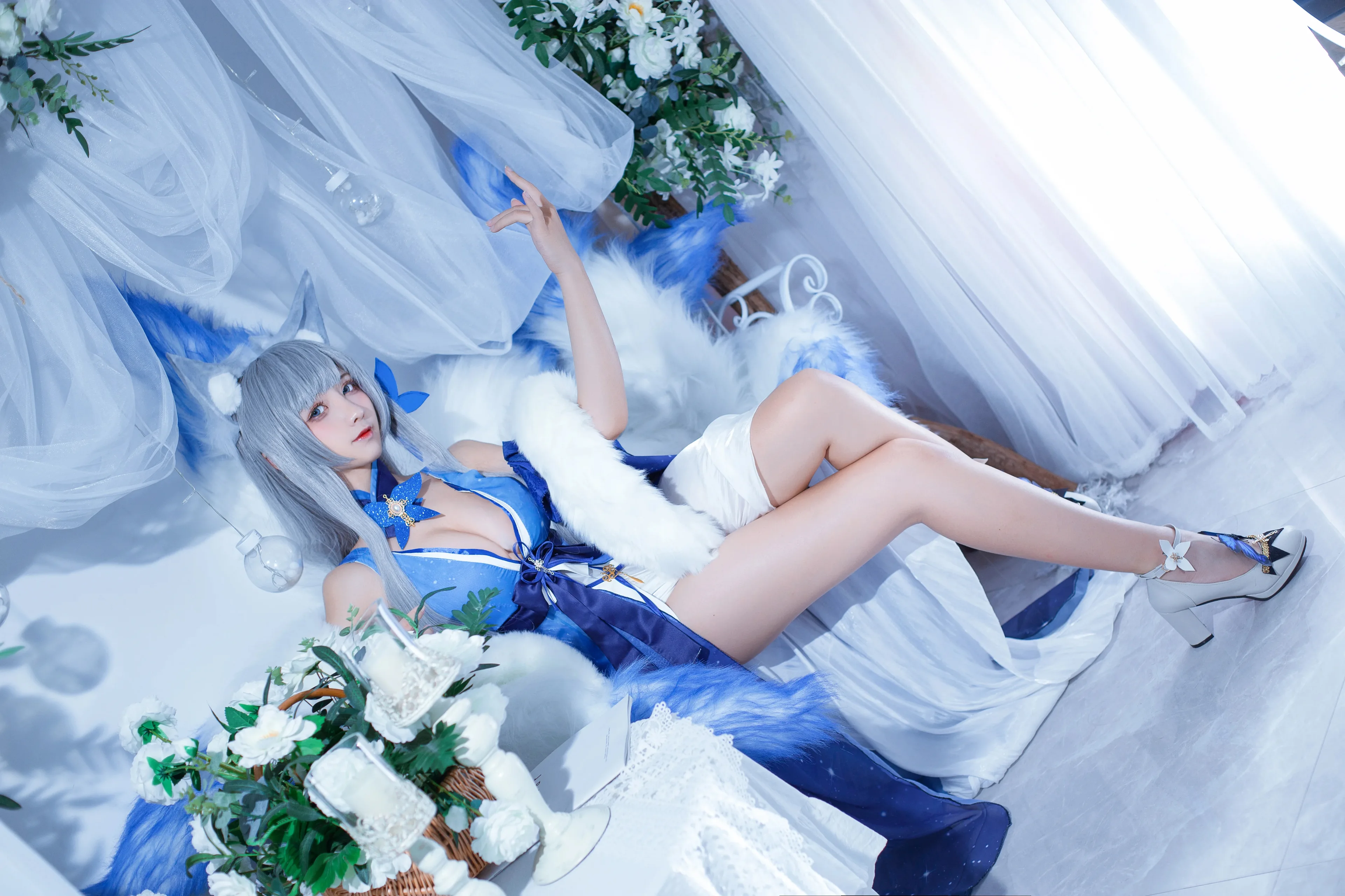 九曲Jean 碧蓝航线 信浓礼服 9P - 第1张写真大图