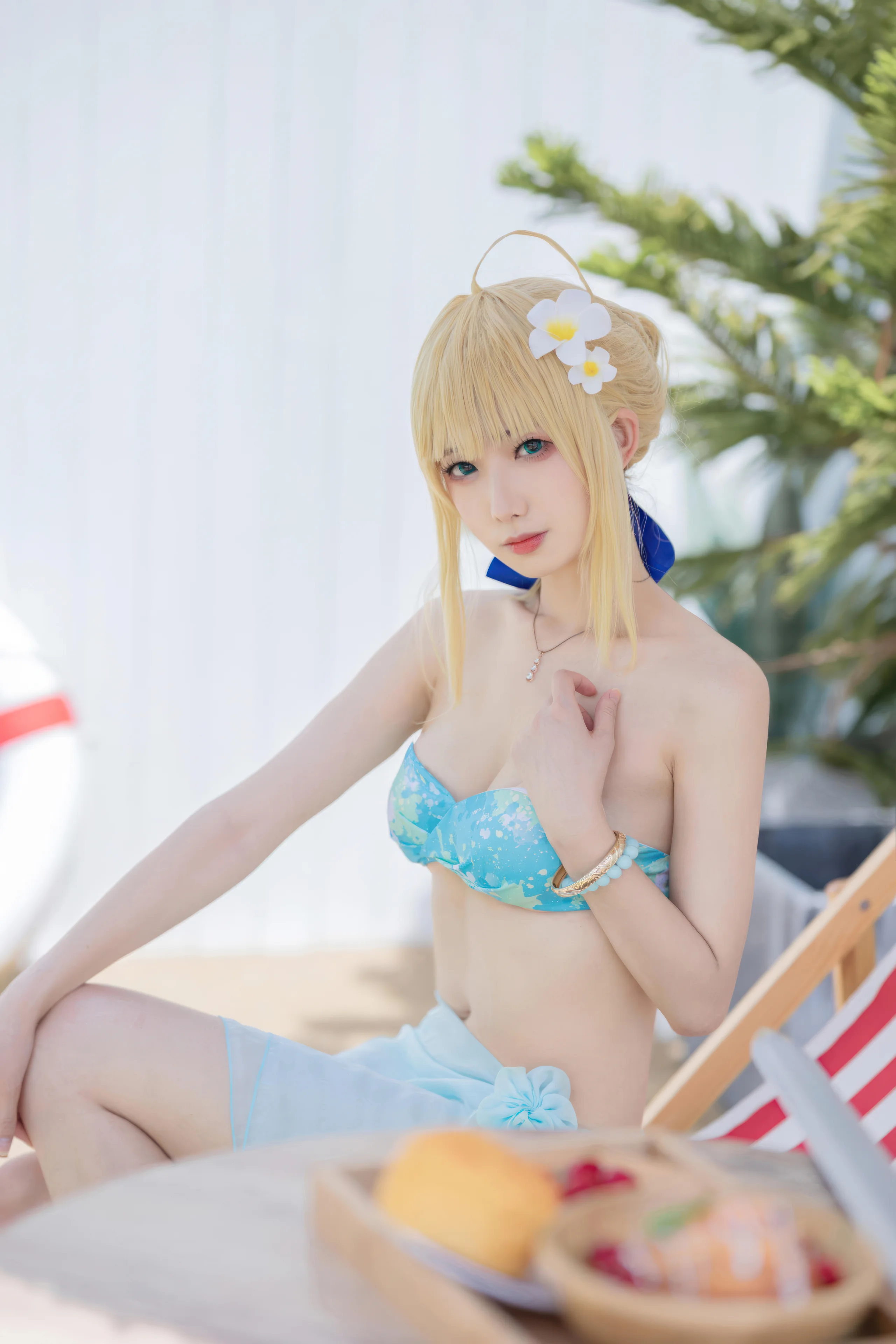 封疆疆v FGO Saber泳装 49P - 第1张写真大图