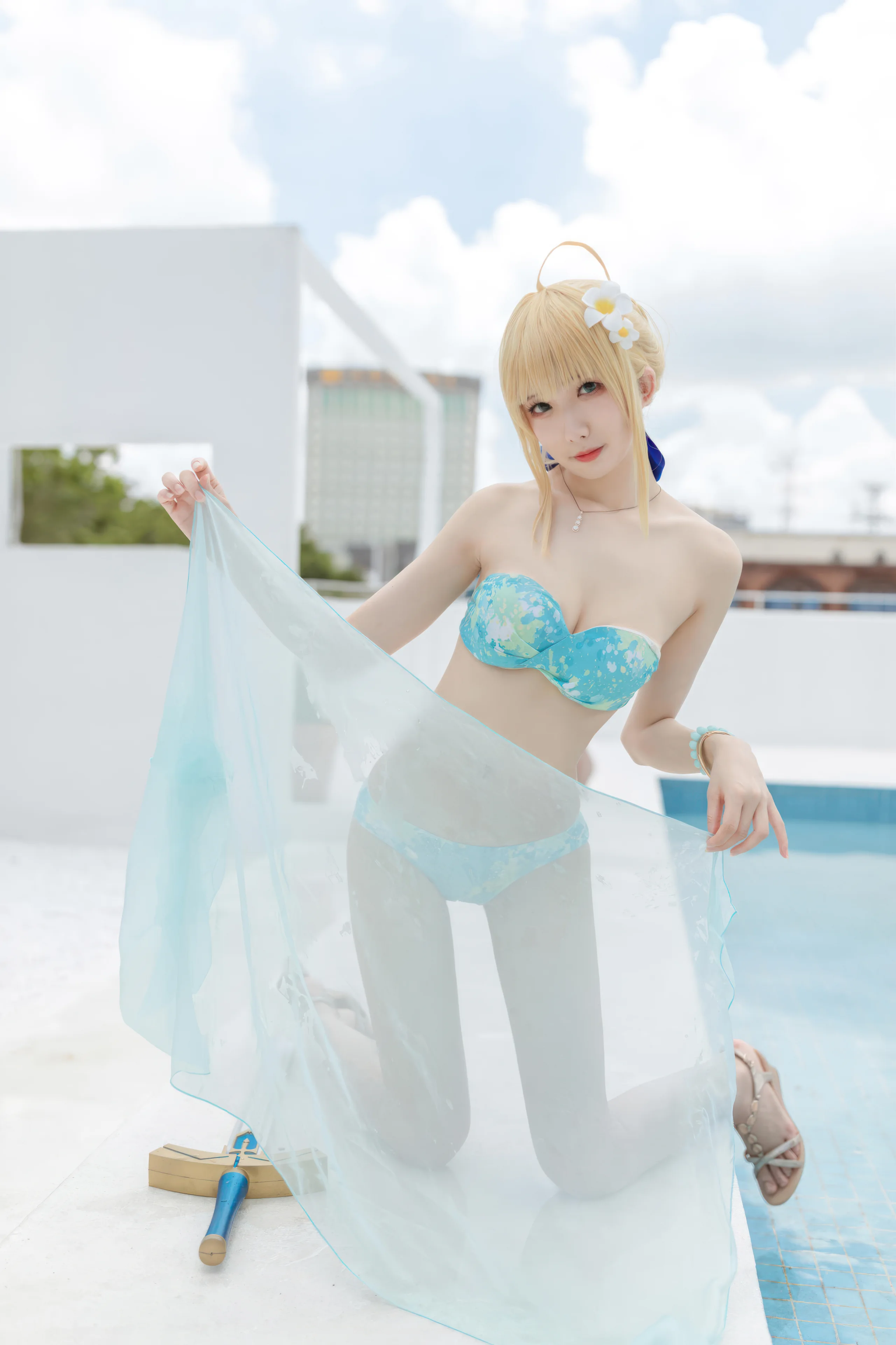 封疆疆v FGO Saber泳装 49P - 第26张写真大图