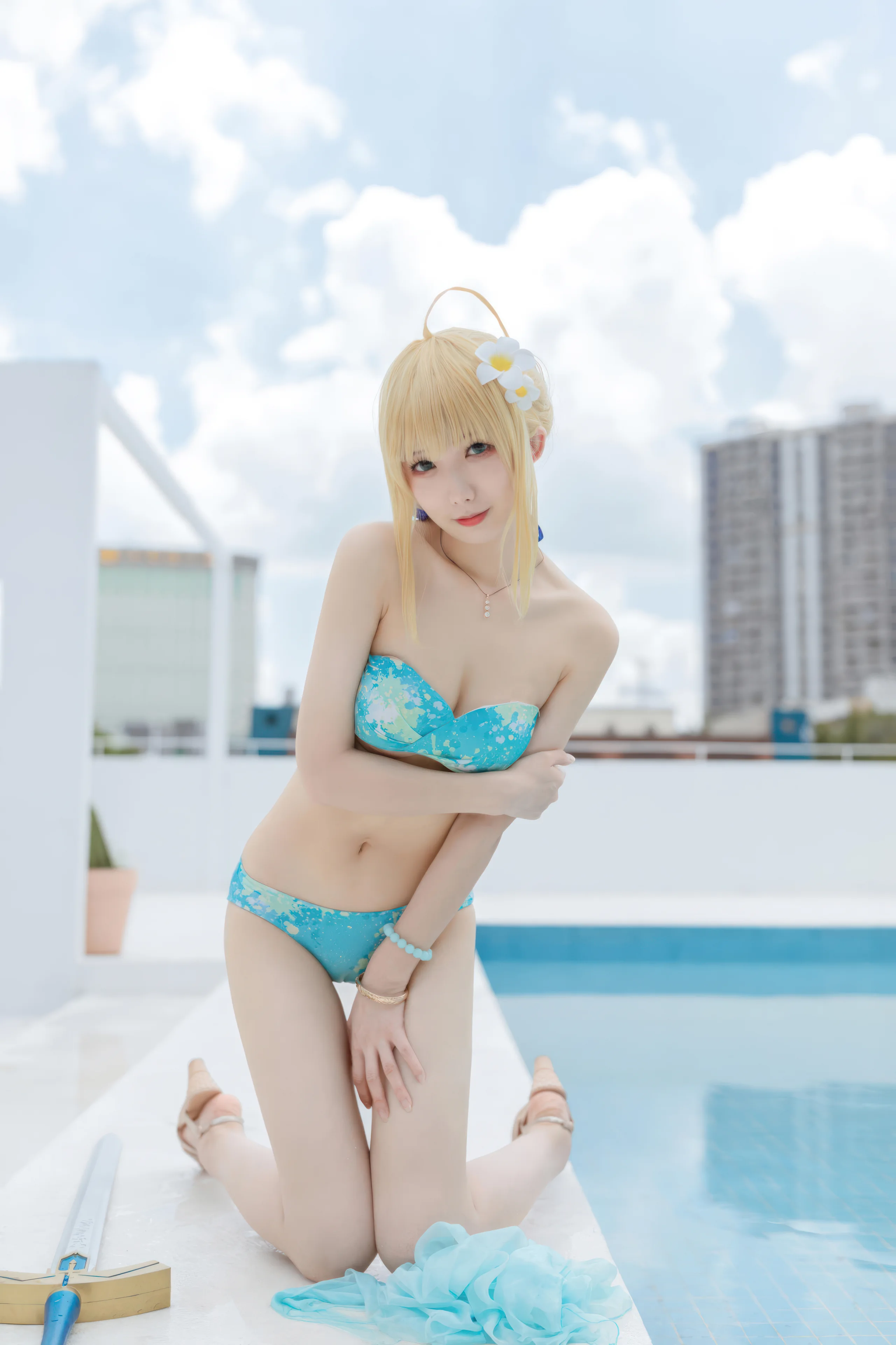 封疆疆v FGO Saber泳装 49P - 第29张写真大图