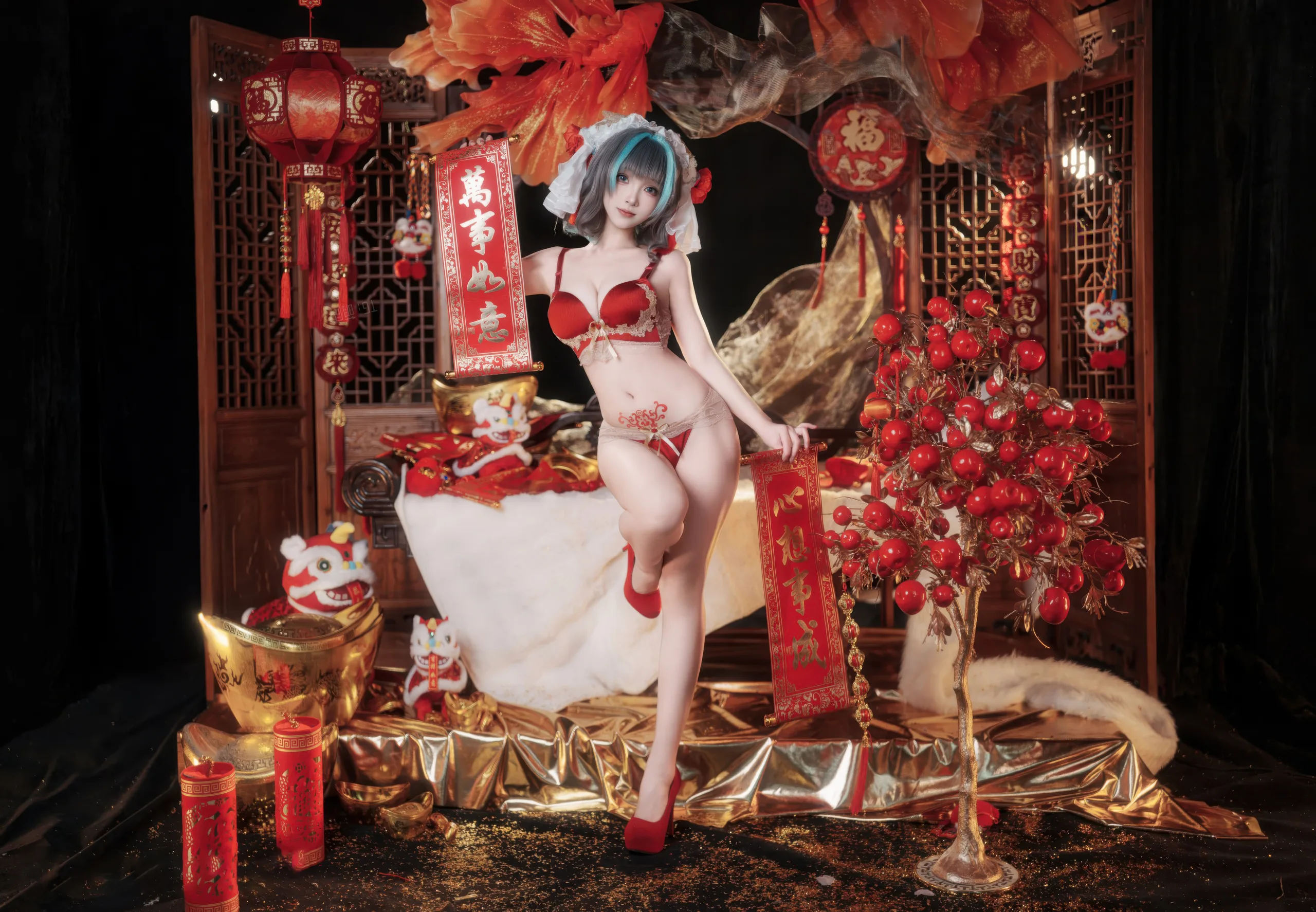 Bangni邦尼 新春柴郡 67P - 第46张写真大图
