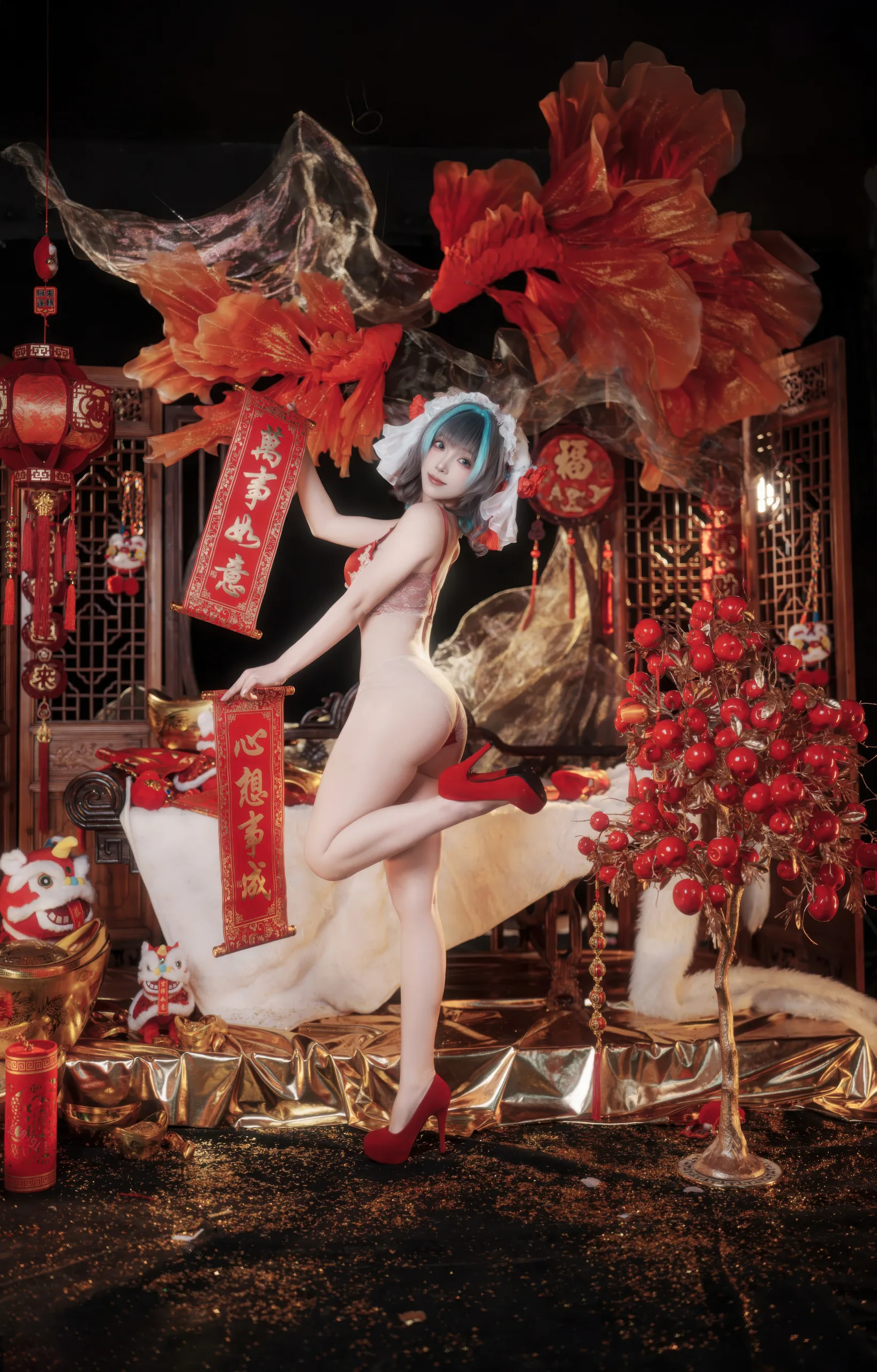 Bangni邦尼 新春柴郡 67P - 第48张写真大图