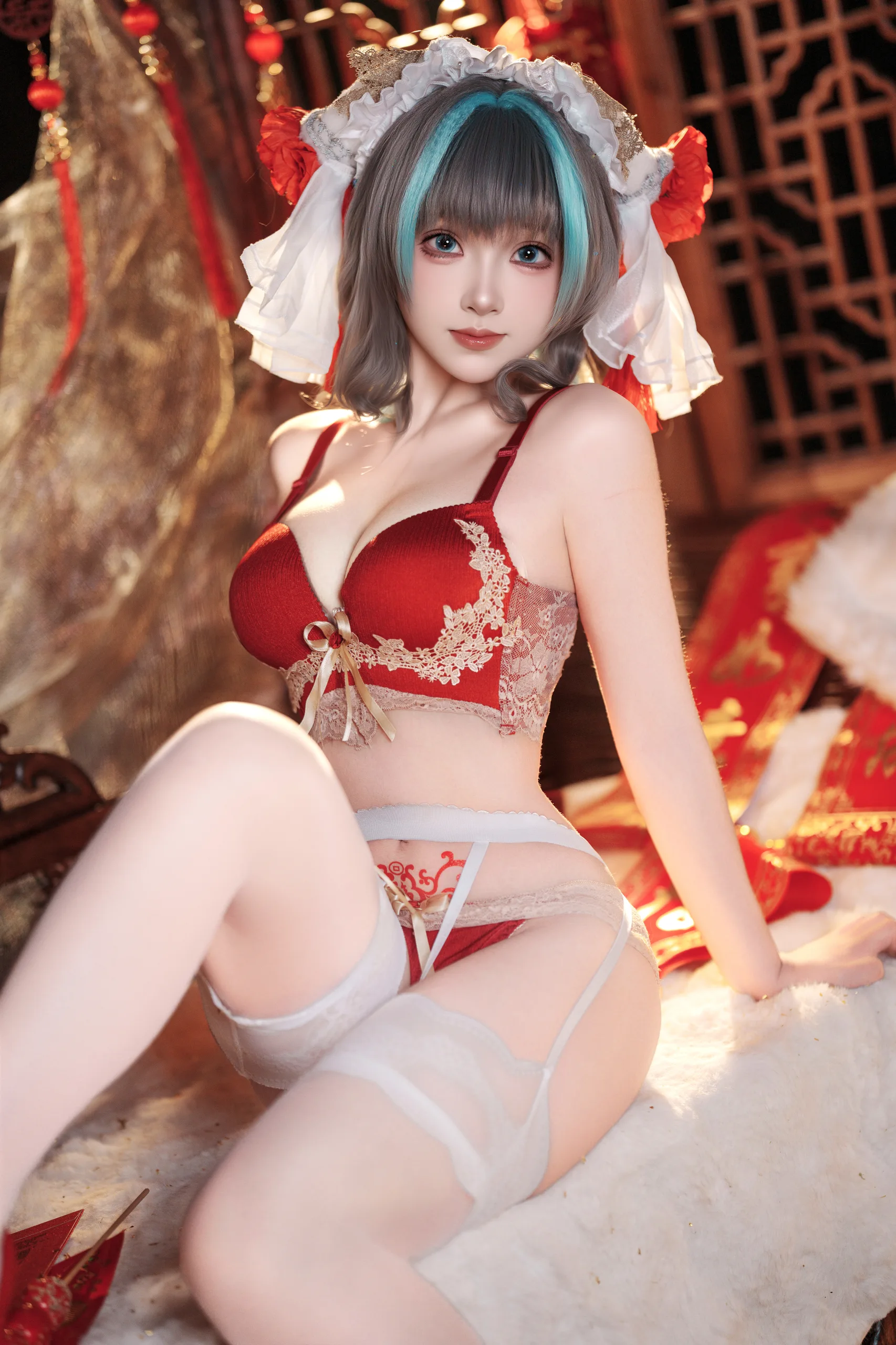 Bangni邦尼 碧蓝航线 柴郡新春旗袍 81P - 第43张写真大图