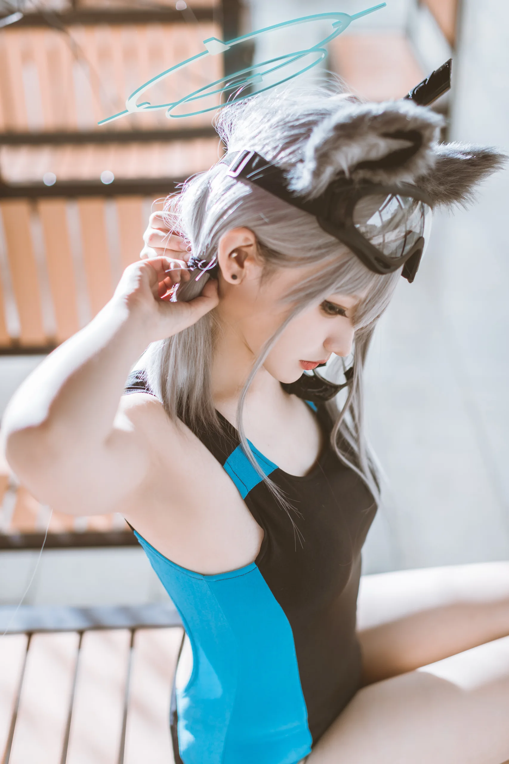 Mercurius i 露 蔚蓝档案 砂狼白子 水着 15P - 第11张写真大图