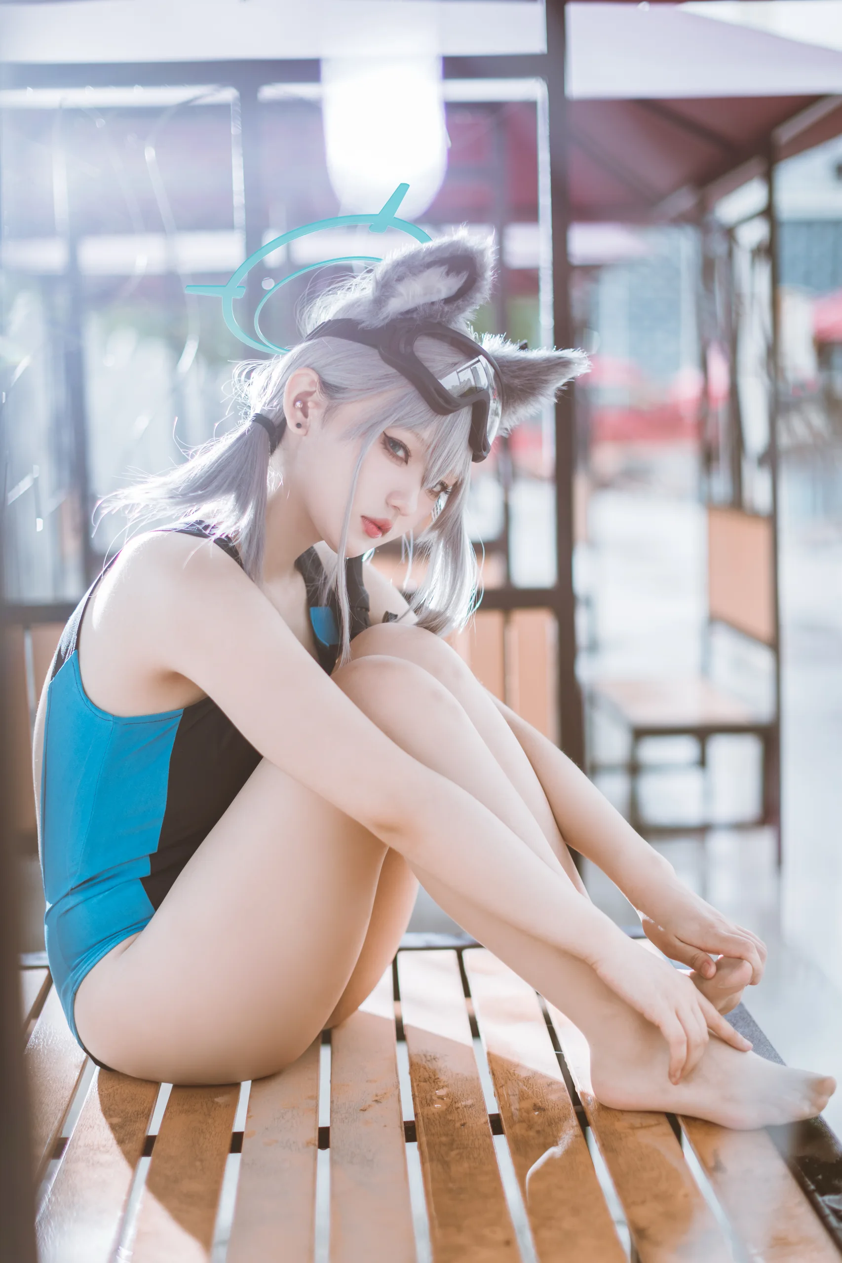 Mercurius i 露 蔚蓝档案 砂狼白子 水着 15P - 第13张写真大图