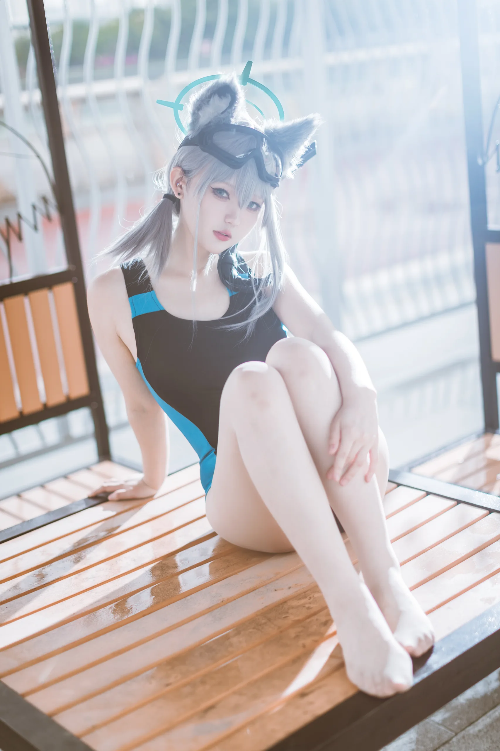 Mercurius i 露 蔚蓝档案 砂狼白子 水着 15P - 第14张写真大图
