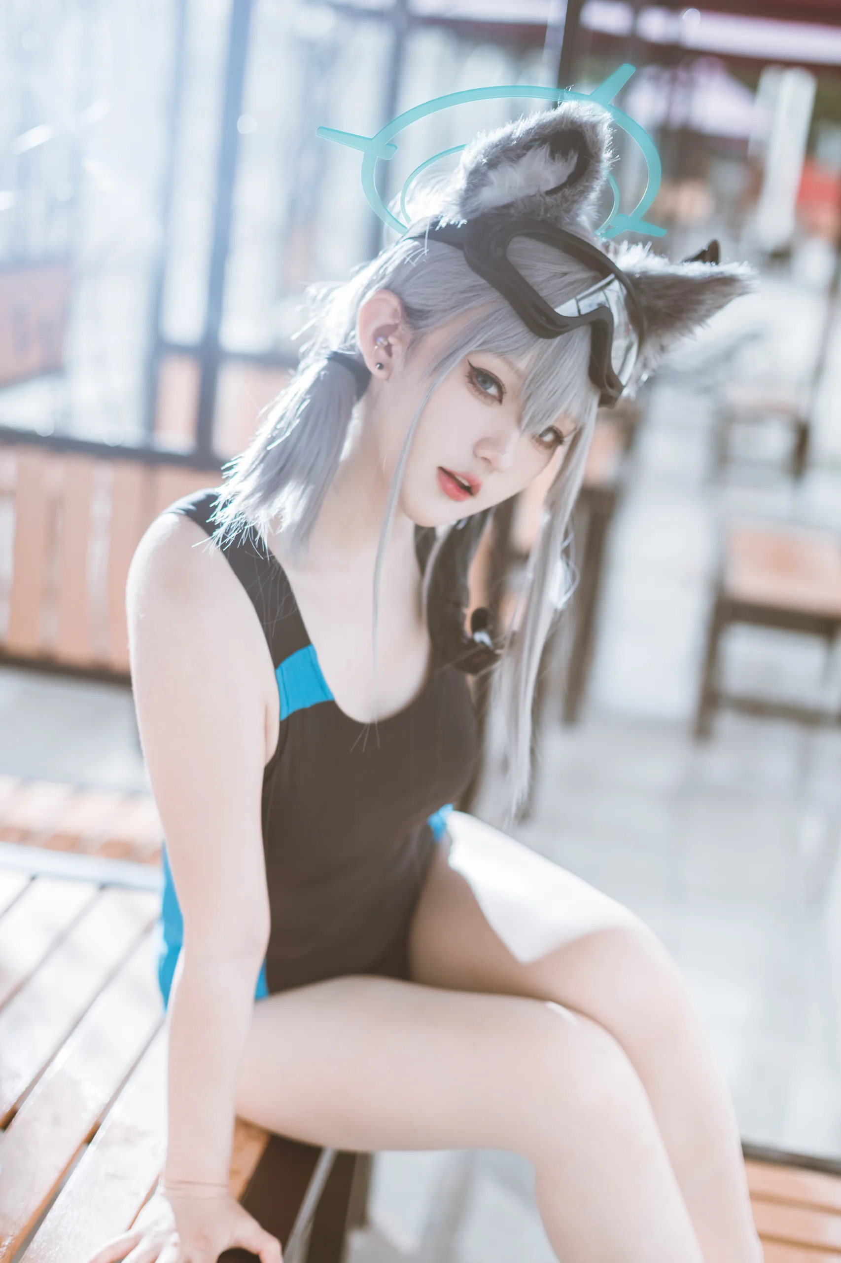 Mercurius i 露 蔚蓝档案 砂狼白子 水着 15P - 第15张写真大图