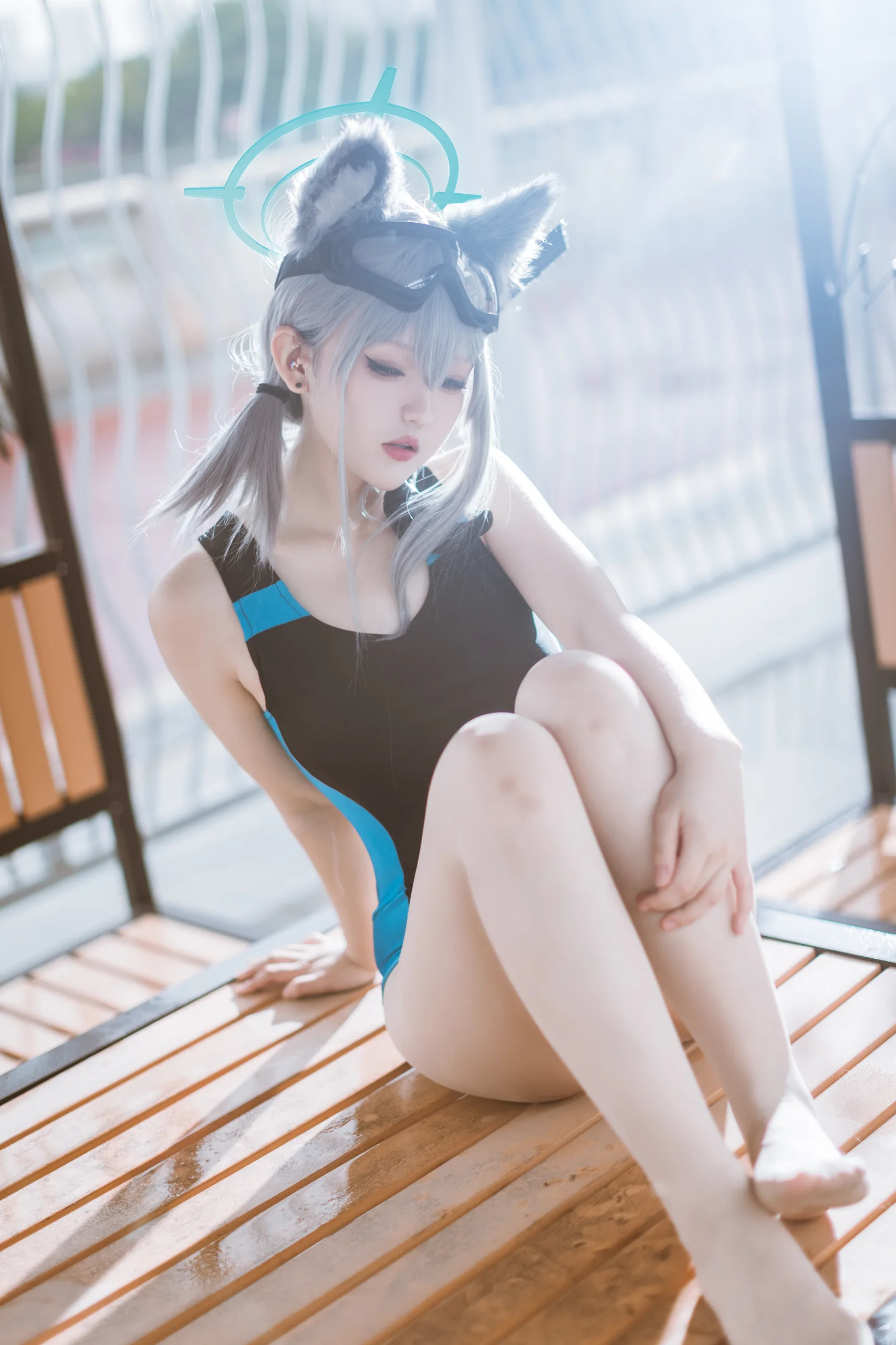 Mercurius i 露 蔚蓝档案 砂狼白子 水着 15P - 第2张写真大图