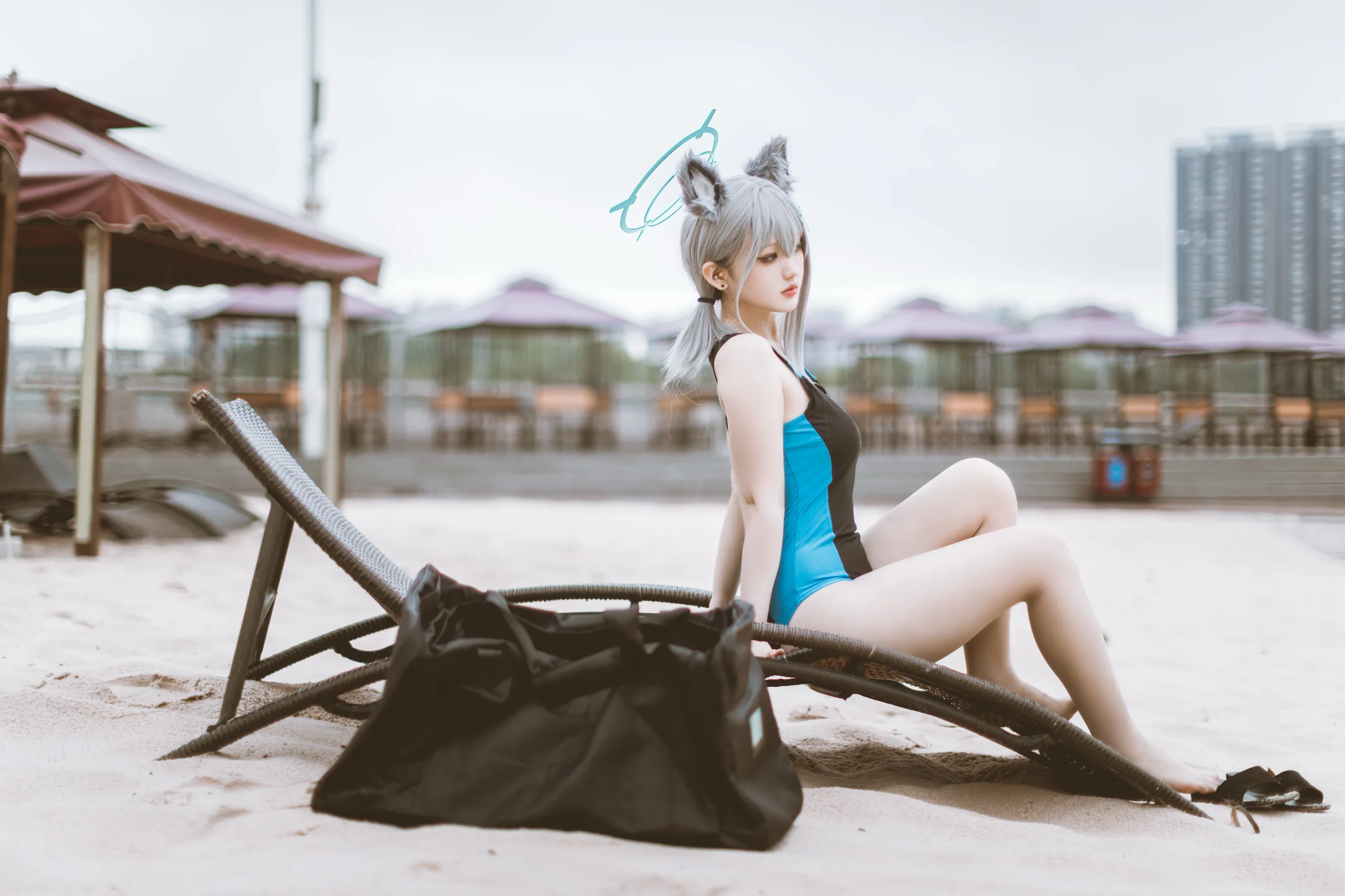Mercurius i 露 蔚蓝档案 砂狼白子 水着 15P - 第3张写真大图