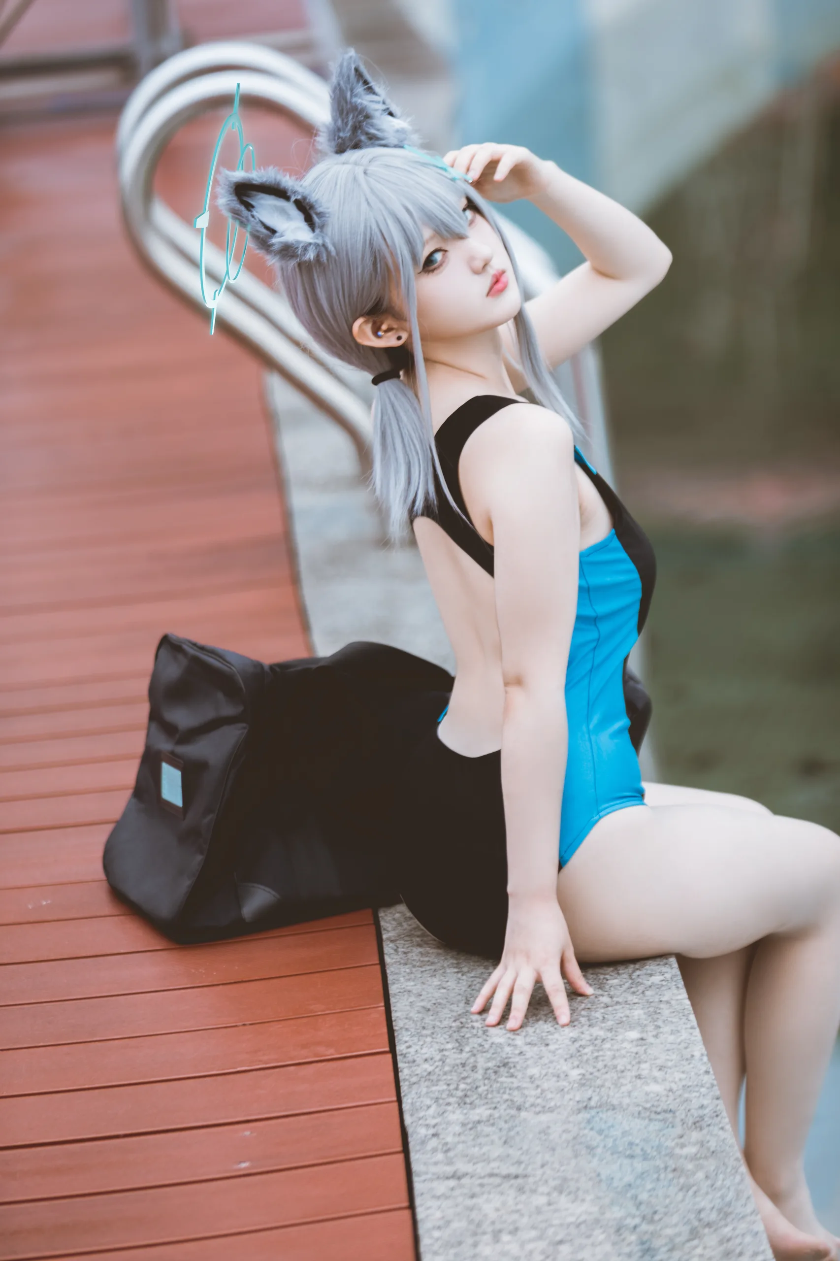 Mercurius i 露 蔚蓝档案 砂狼白子 水着 15P - 第5张写真大图