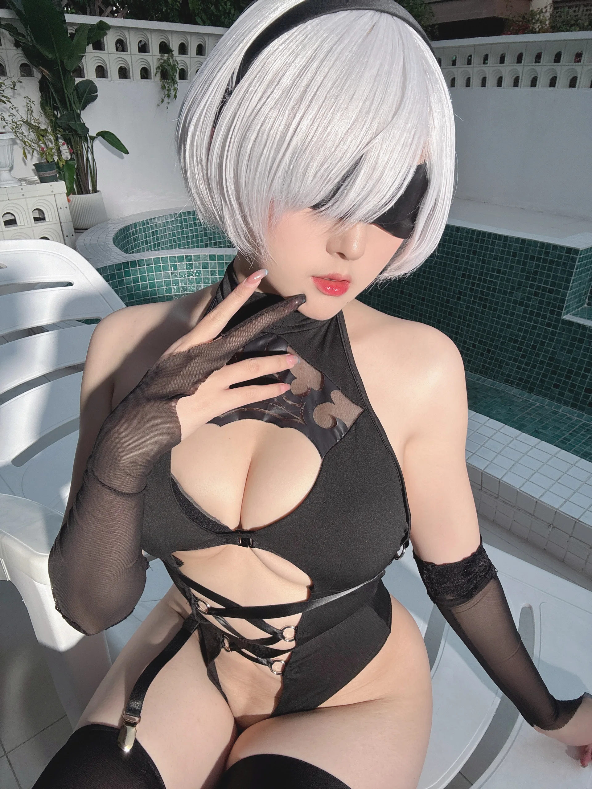 Natsuko夏夏子 NIKKE×NieR 2B水着 83P - 第73张写真大图