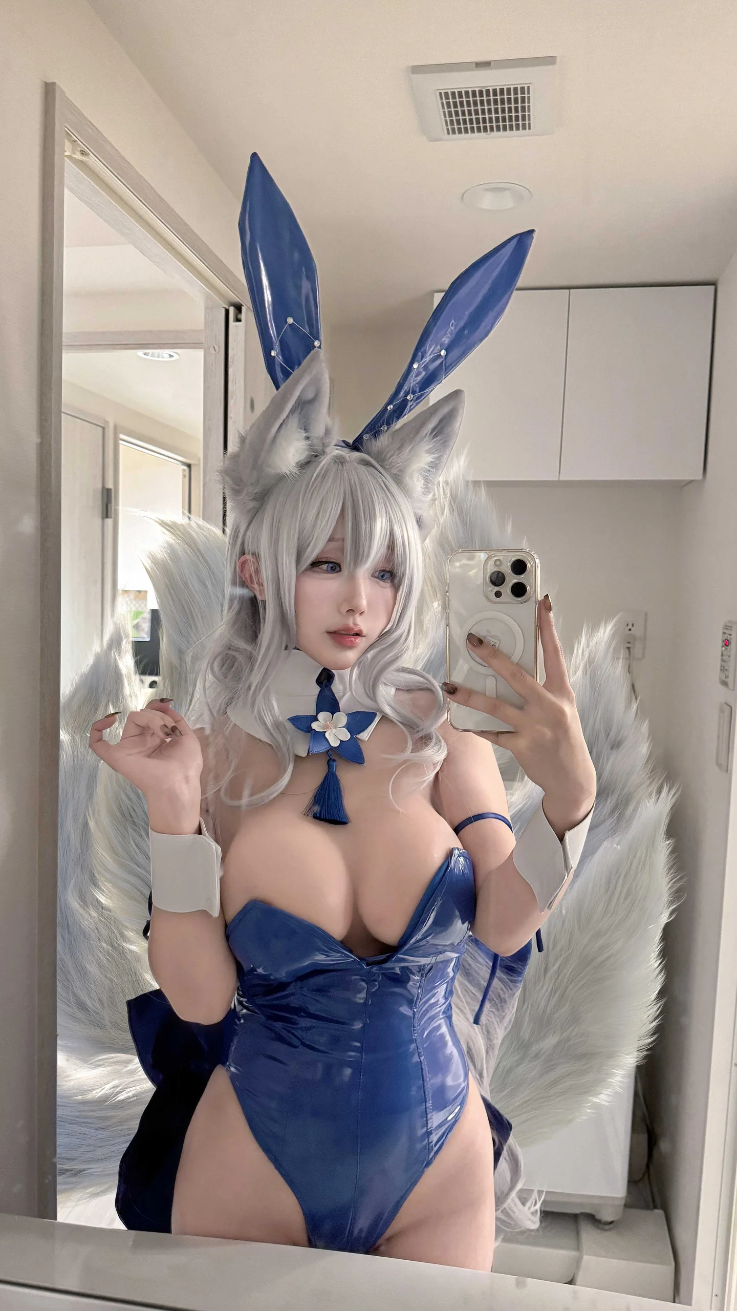 切切celia 碧蓝航线 信浓兔女郎自拍 16P - 第12张写真大图